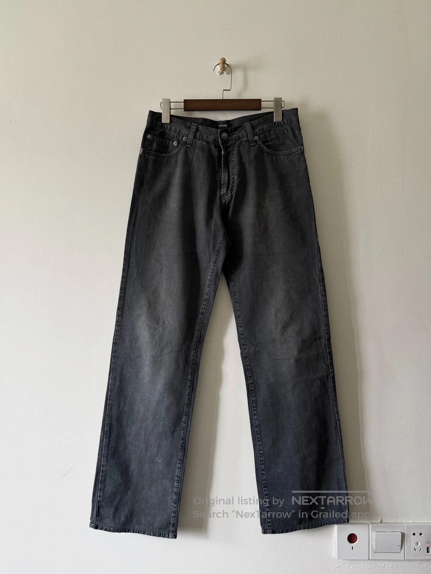 Versace Versace 00s Washed Distressed Pants. Size US 32 / EU 48 - 1 Thumbnail