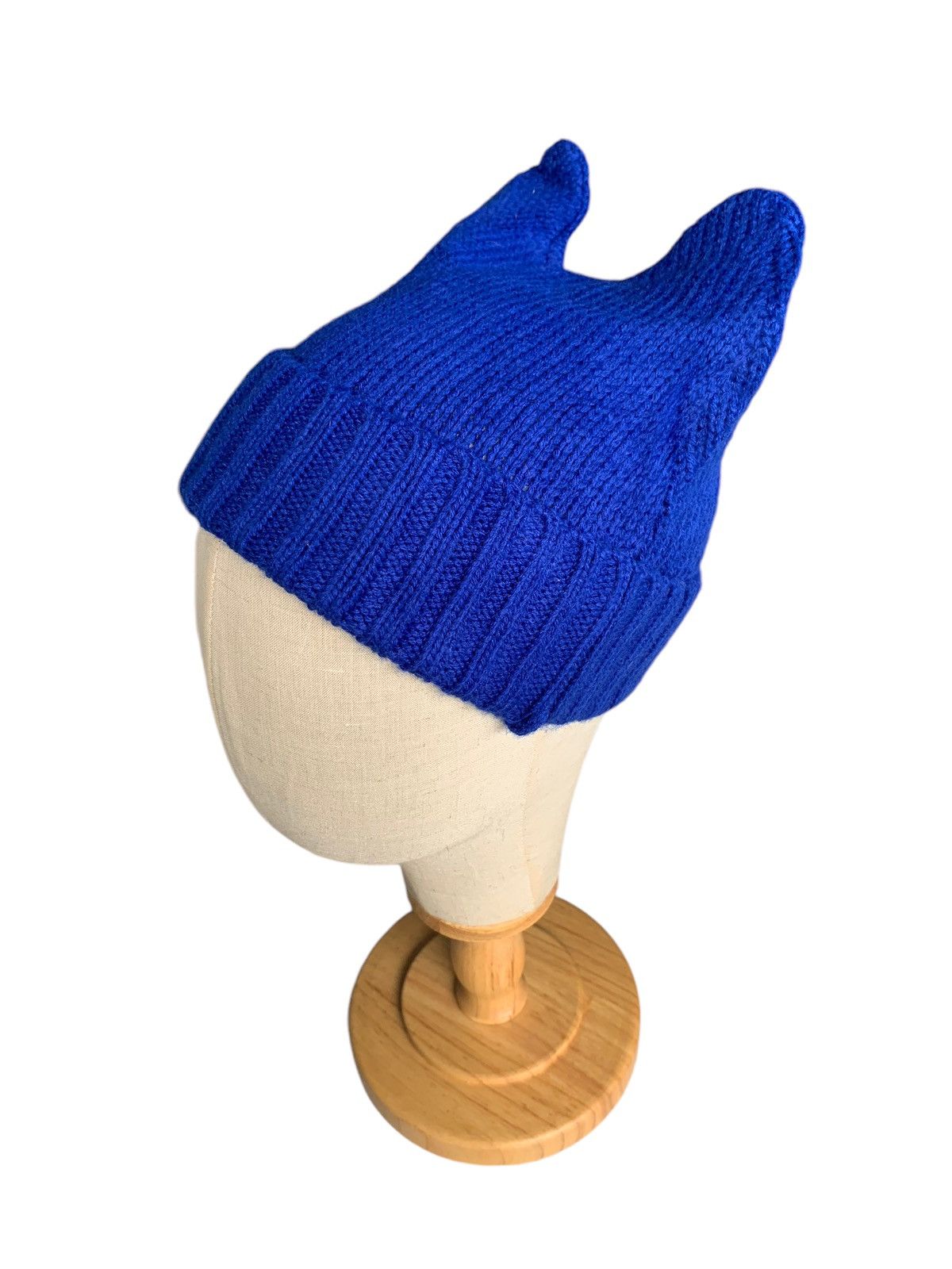 Japanese Brand × Kapital × Vintage Devil Horn Blue Japanese Rare Knit Beanie hats☠️☠️ Size ONE SIZE - 1 Thumbnail