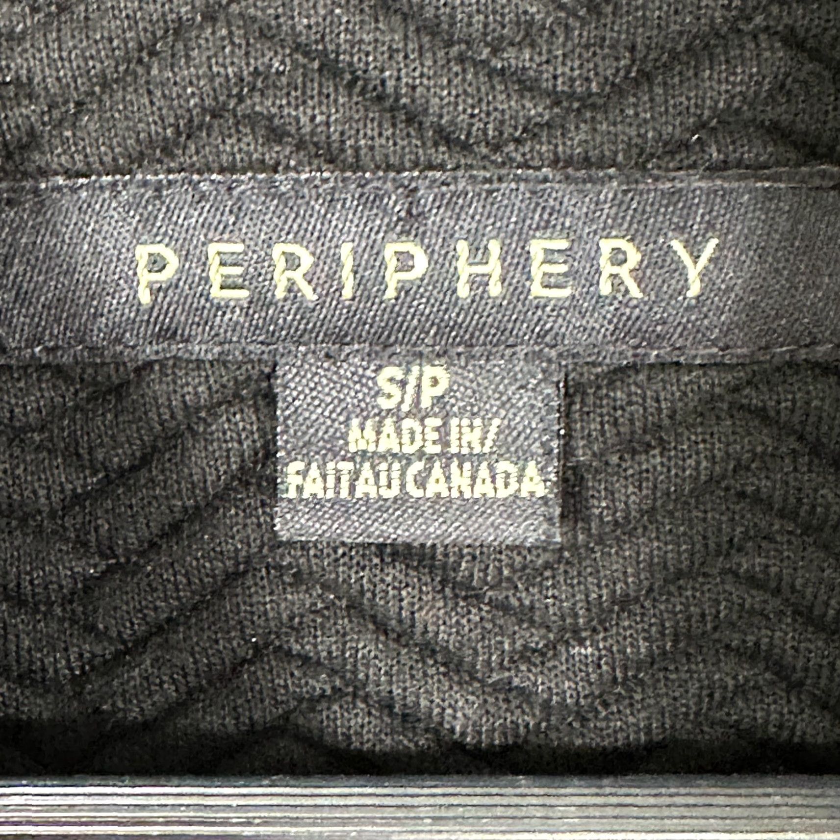 Vintage Periphery Jacket Womens Small Black Assymetrical Zip Textured Faux Leather Trim Jacket Size S / US 4 / IT 40 - 3 Thumbnail