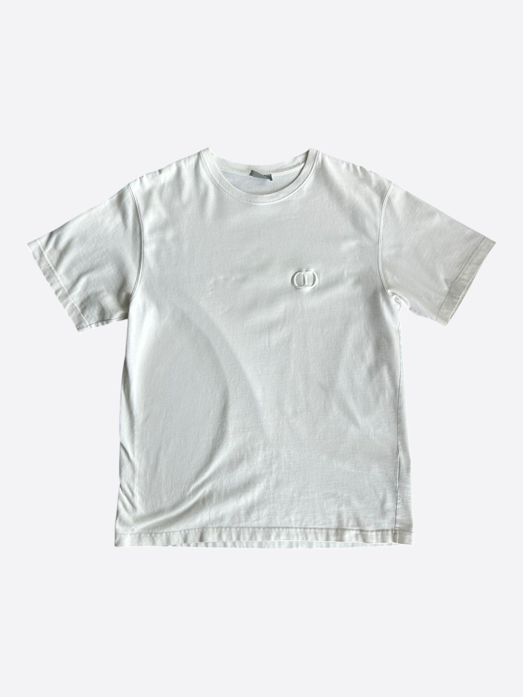Dior Dior White CD Icon Embroidered T-Shirt Size US XXL / EU 58 / 5 - 1 Thumbnail