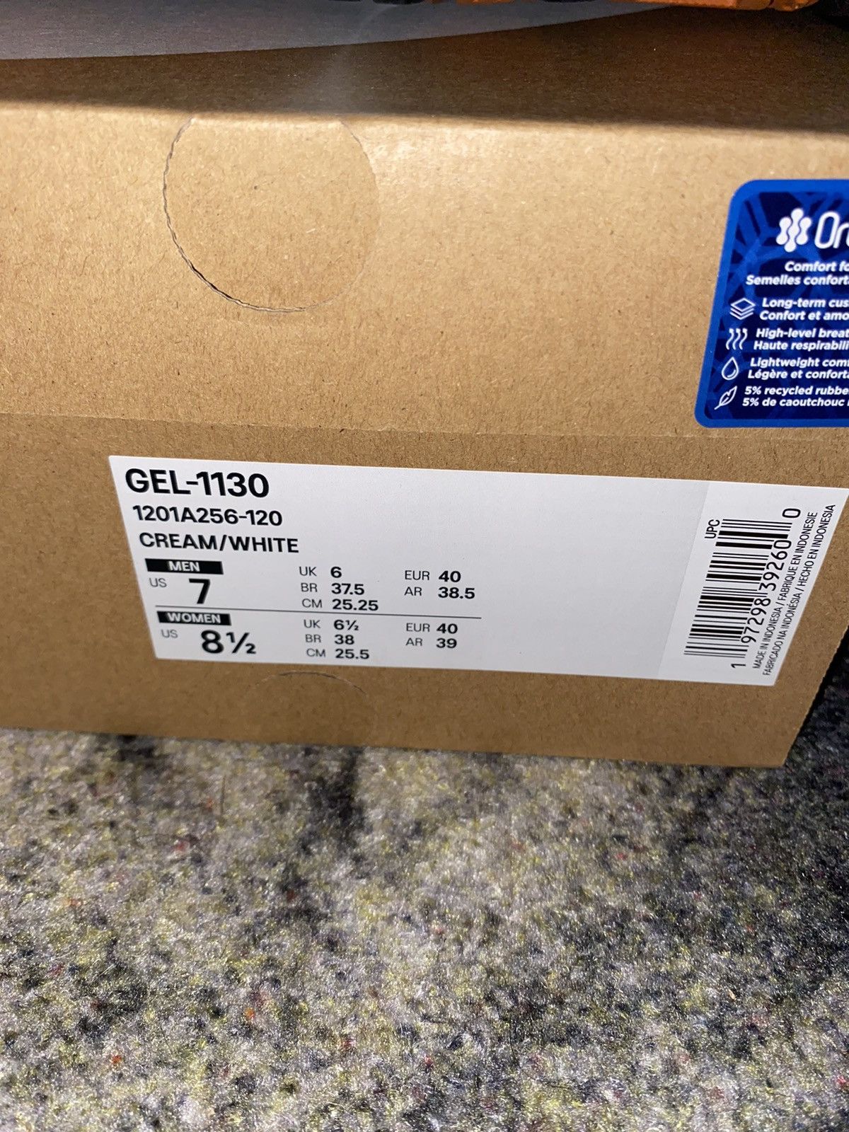 Asics ASICS Gel-1130 Cream White (Mens 7) Size US 8.5 / IT 38.5 - 7 Thumbnail