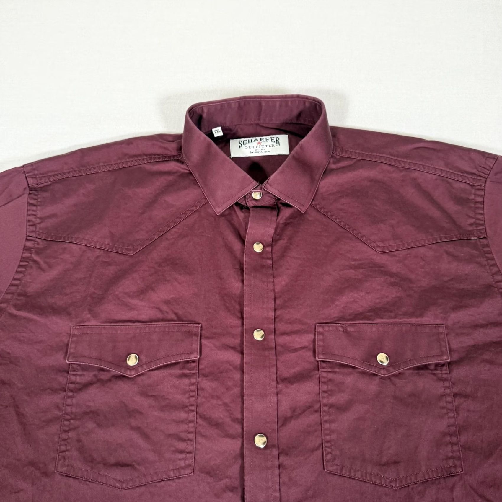 Vintage Schaefer Outfitter Shirt Men 2XL Red Western Pearl Snap Cotton Cowboy Work Ranch Shirt Size US XXL / EU 58 / 5 - 2 Thumbnail