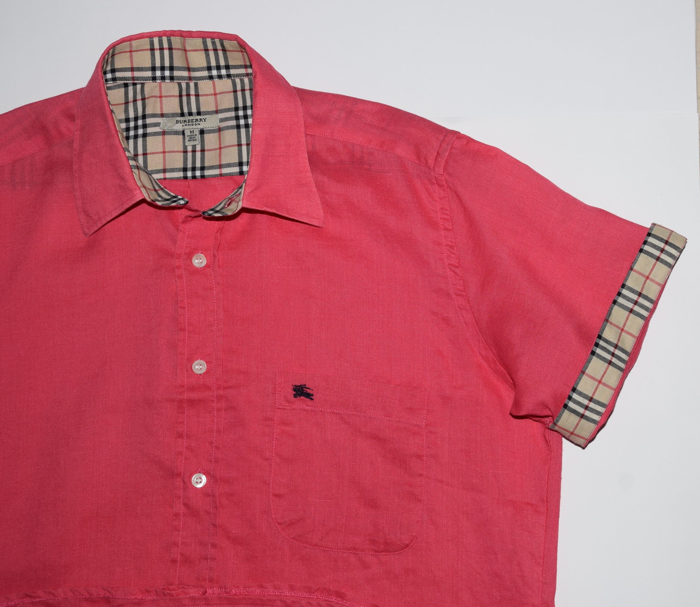 Burberry VINTAGE BURBERRY LINEN SHIRT NOVA CHECK TRIM LOGO ACTUAL L Size US L / EU 52-54 / 3 - 4 Thumbnail