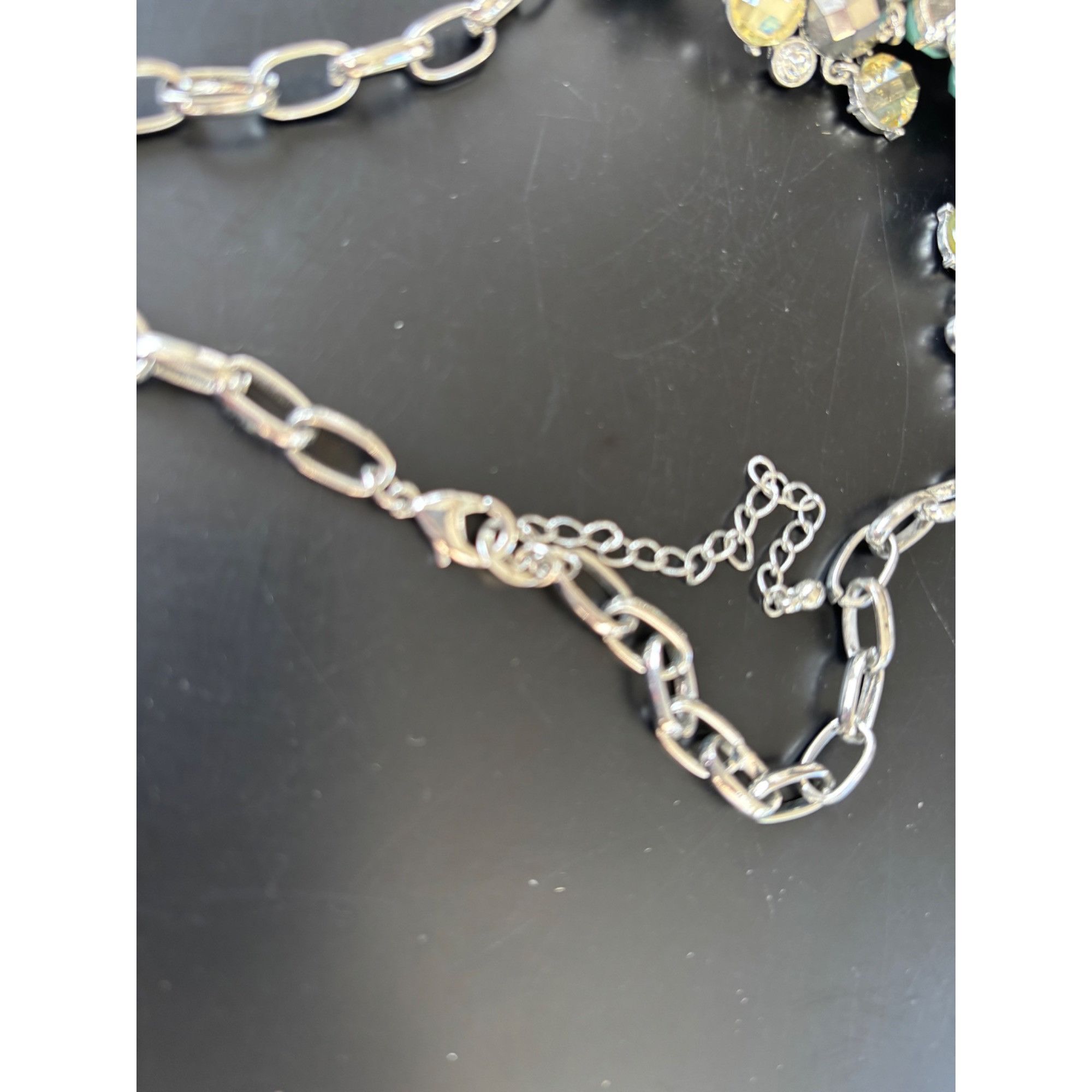 Other Statement Silver-Tone Necklace With Multicolor Beads & Cryst Size ONE SIZE - 3 Thumbnail