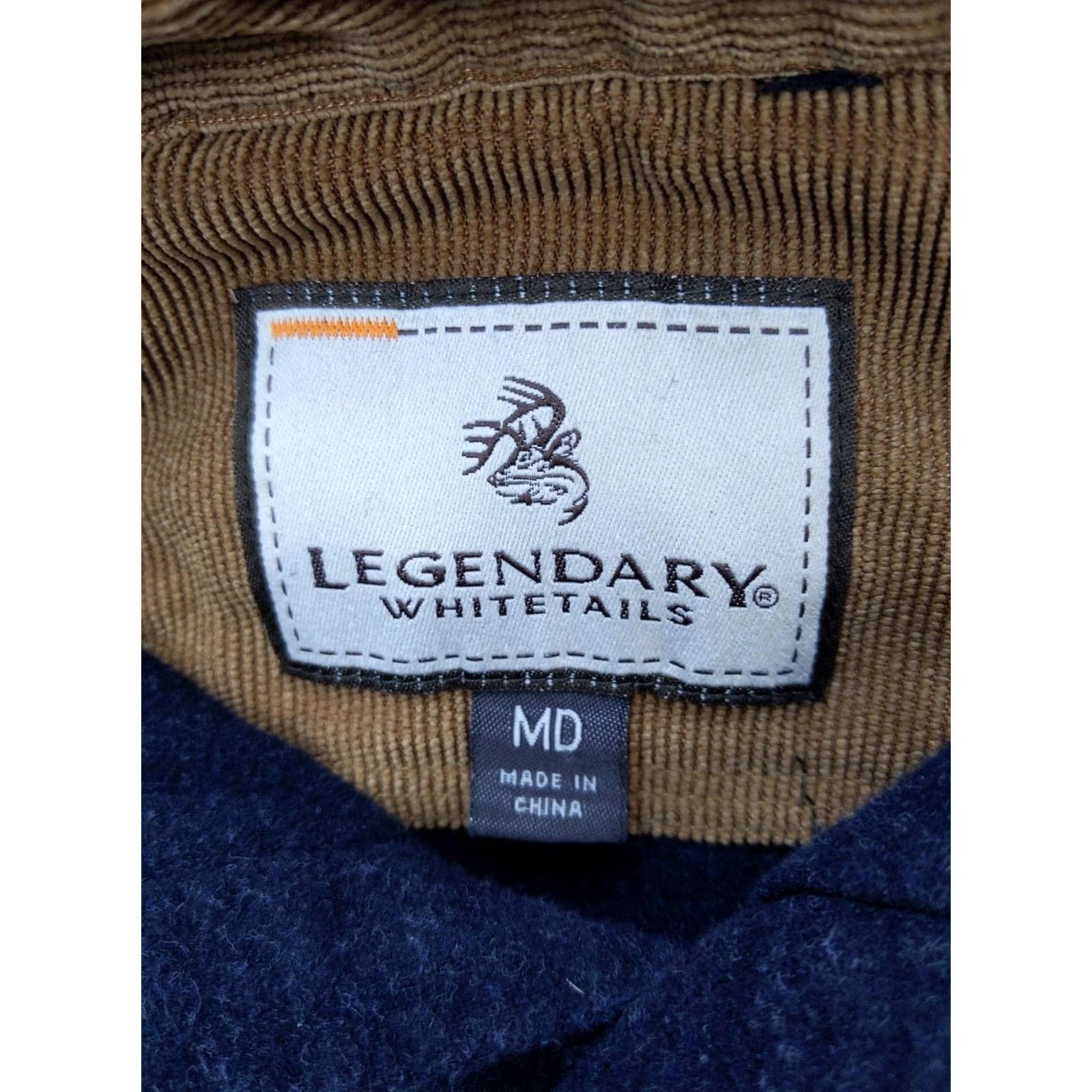 Vintage Legendary Whitetails Shirt Mens Medium Blue Flannel Corduroy Trim Button-Up Size US M / EU 48-50 / 2 - 6 Thumbnail