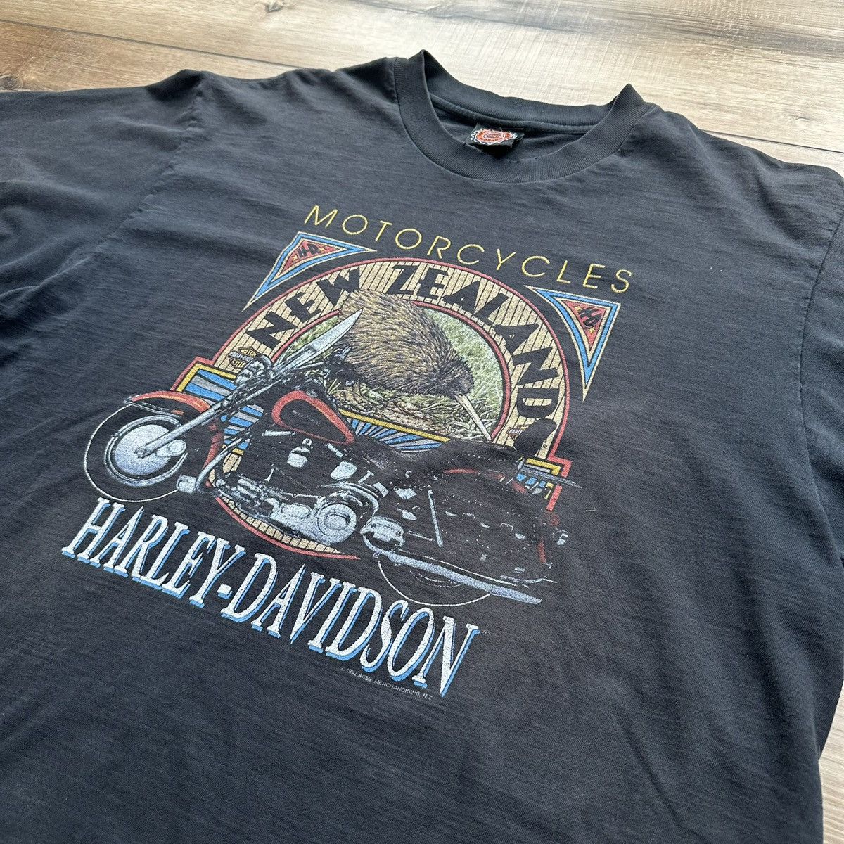 Harley Davidson Vintage 1992 Harley Davidson Single Stitch Graphic Tee Size US L / EU 52-54 / 3 - 4 Thumbnail