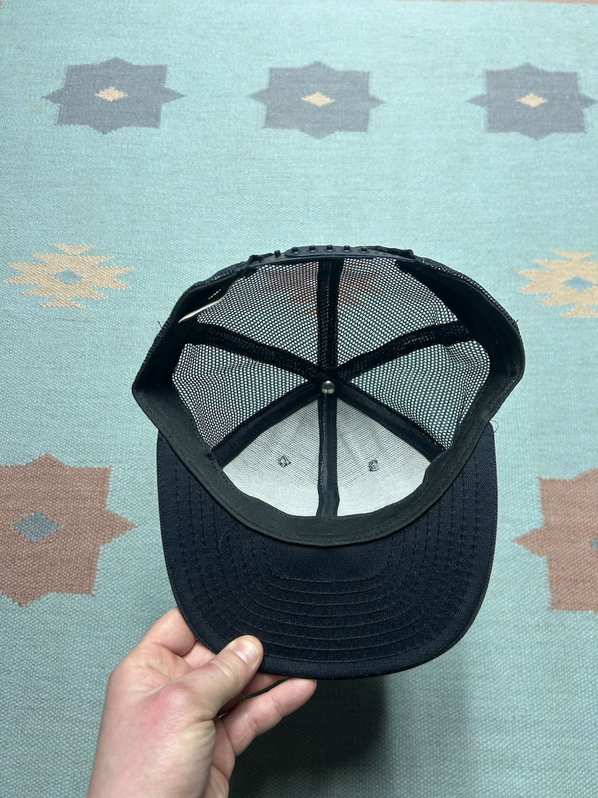 Vintage Vtg 80s trucker hat mesh snap on tools Eagle navy made n USA Size ONE SIZE - 5 Thumbnail