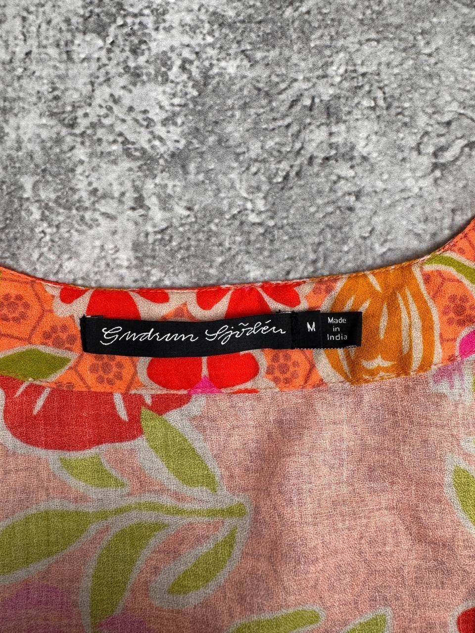 Gudrun Sjoden Gudrun Sjödén Women's Floral Pattern Tunic Orange Pink SizeM Size M / US 6-8 / IT 42-44 - 4 Thumbnail