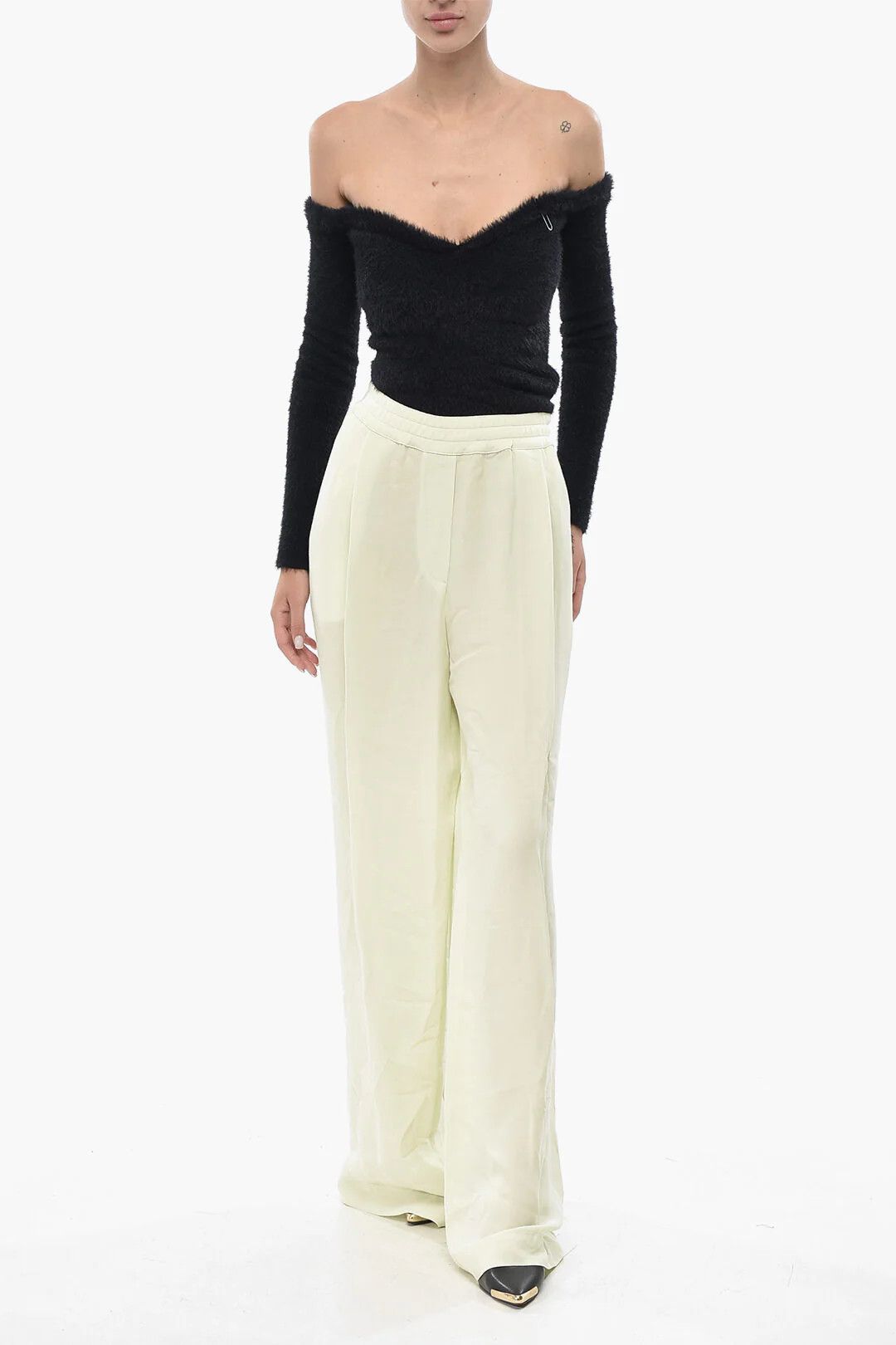 Off-White og1mm0426 Wide-Leg Pant in Green Size 32" / US 10 / IT 46 - 3 Thumbnail