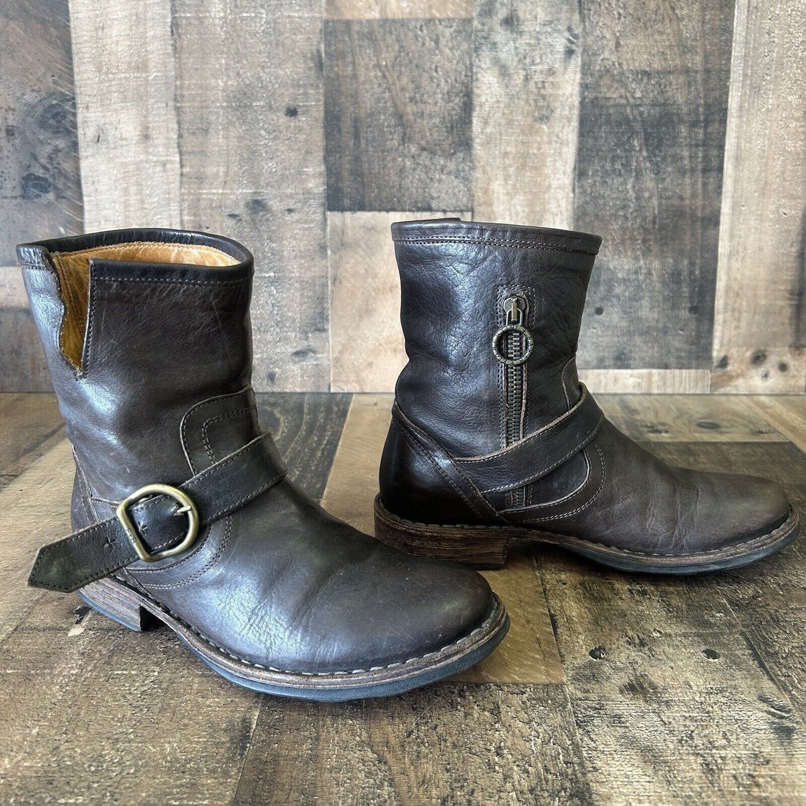 Fiorentini + Baker Fiorentini Baker Side Zip Brown Boots Womens EUR 35 US 5 Size US 5 / IT 35 - 12 Thumbnail