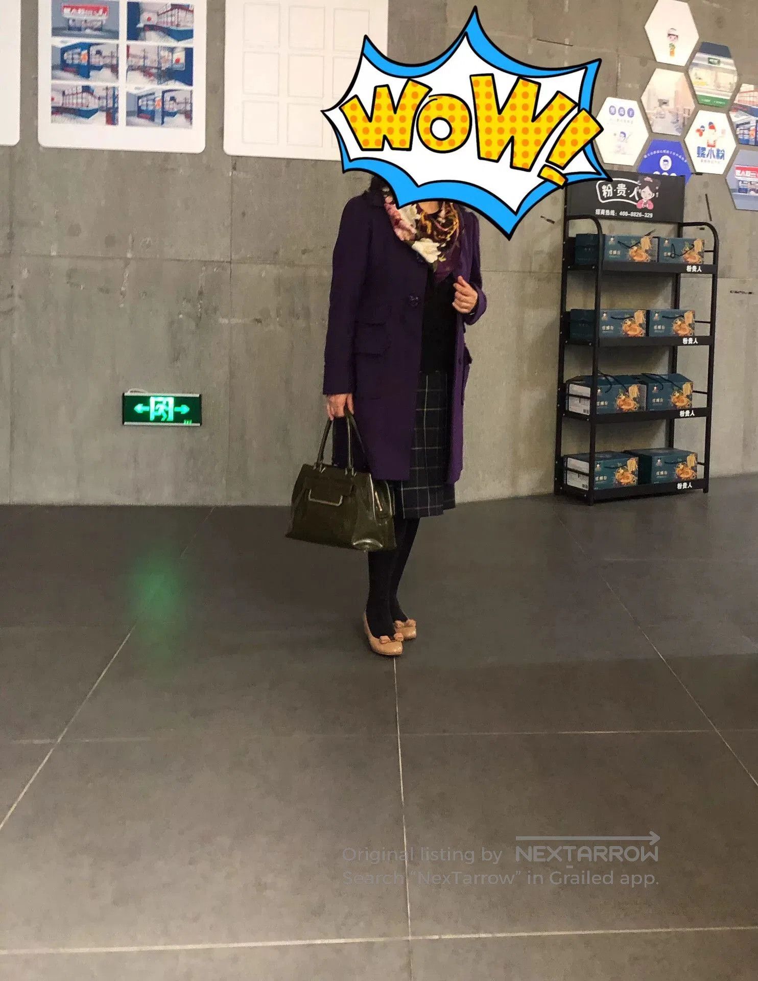 Valentino Red Valentino Purple Wool Coat. Size US XS / EU 42 / 0 - 8 Thumbnail