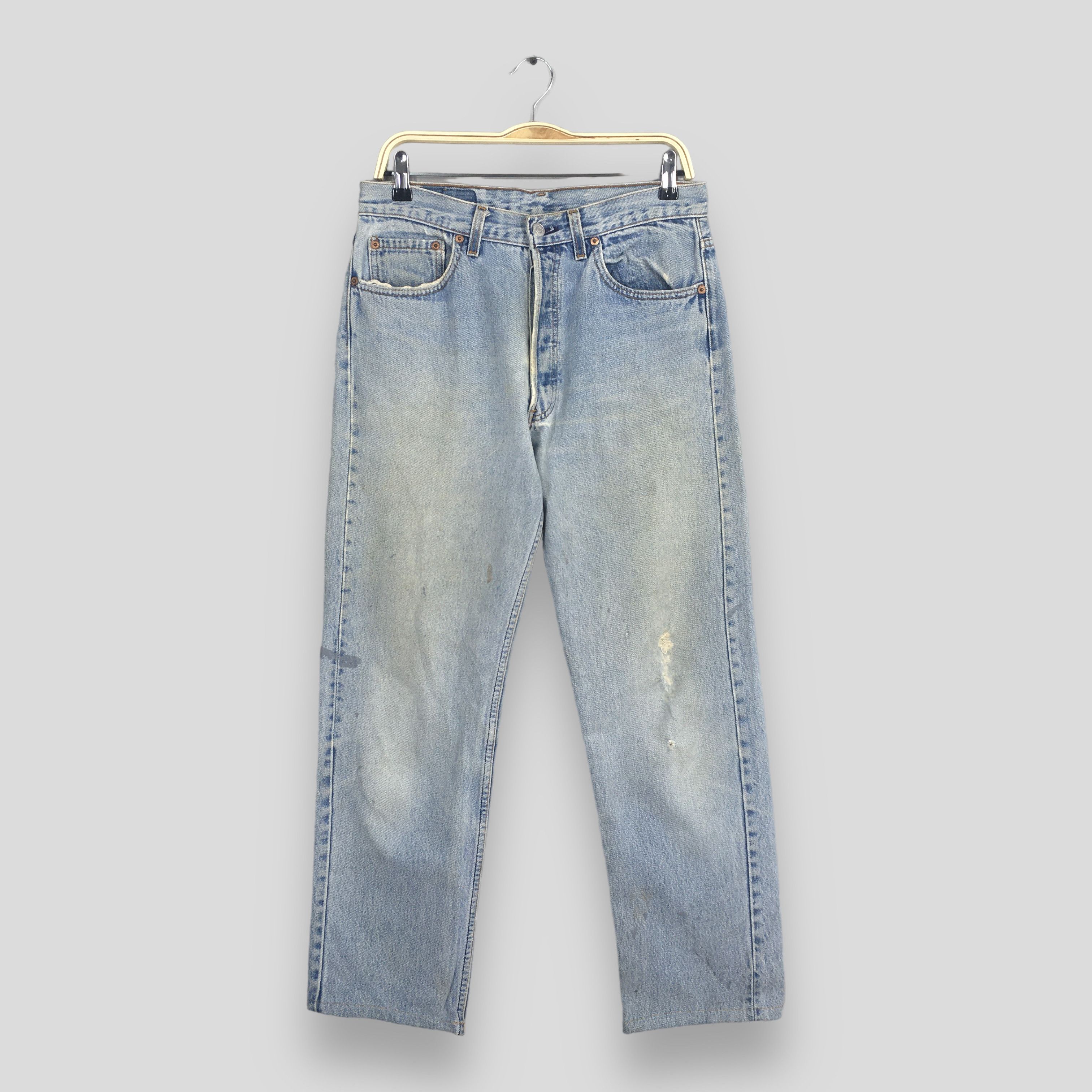 Size 31x28.5 Vintage 80s Levi's 501 Faded Blue Jeans