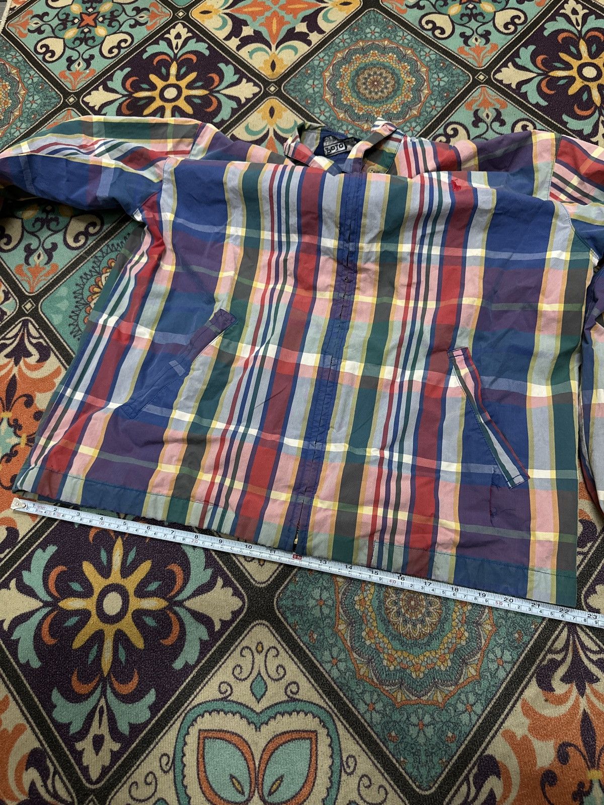 Polo Ralph Lauren Vintage Polo Ralph Lauren Plaid Zipper Light Jacket Size US M / EU 48-50 / 2 - 22 Thumbnail