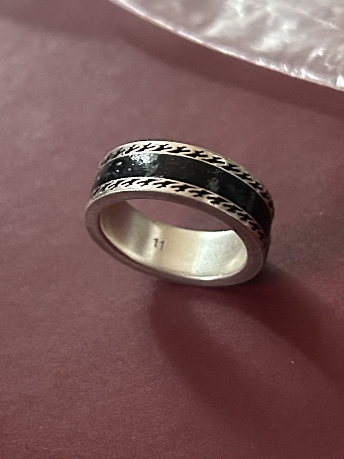 Gucci Gucci GG Sterling Silver Enamel Ring AG 925 645573 Size ONE SIZE - 3 Thumbnail