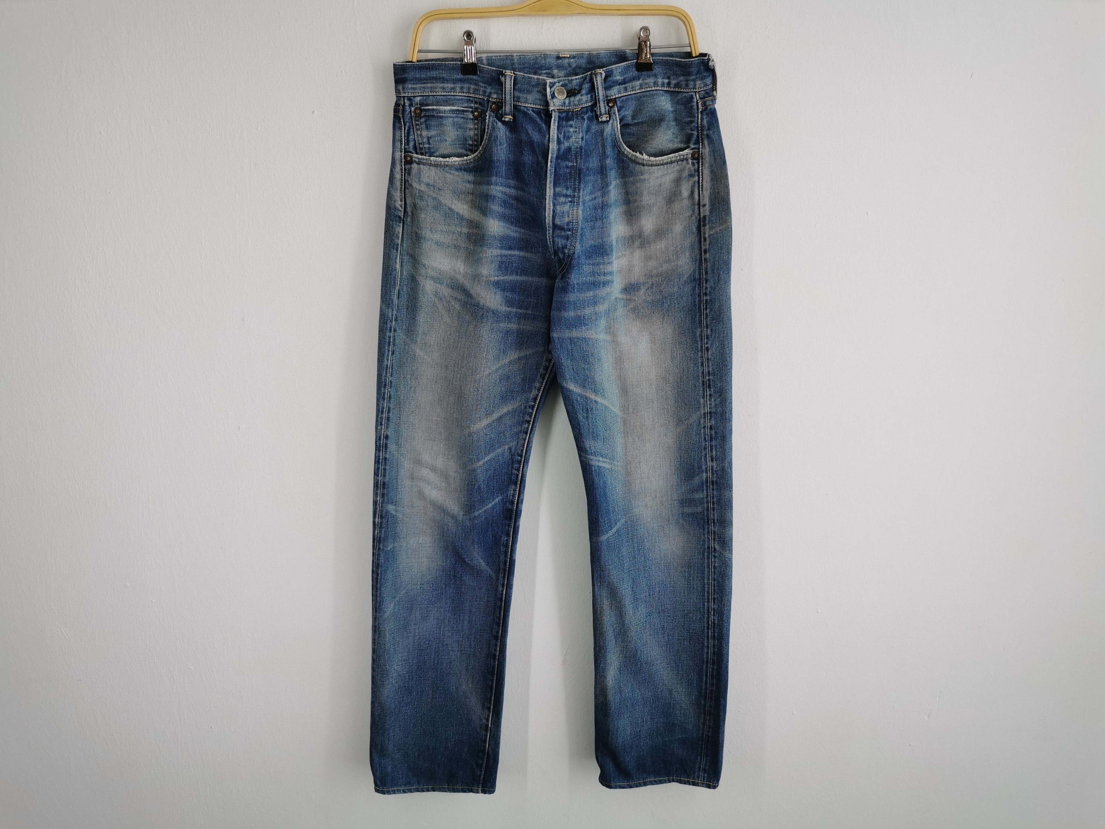 Levi's × Vintage Vintage 90s Levis Lot 501XX Selvedge Rindem Denim Size US 31 - 2 Thumbnail