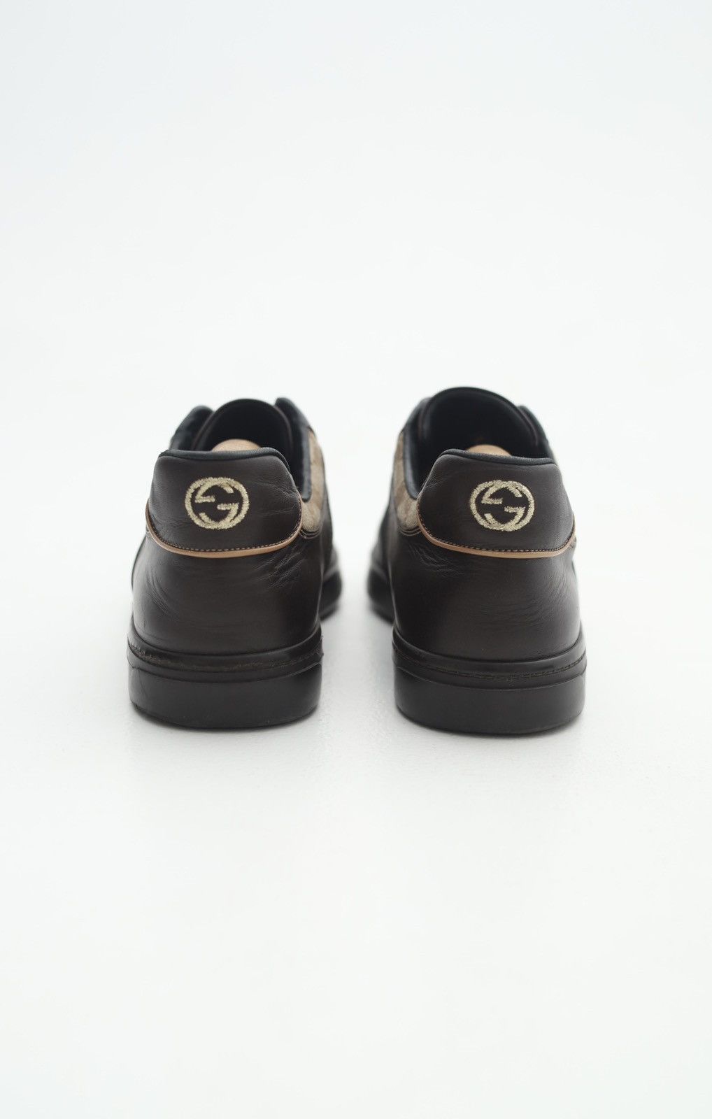 Gucci GUCCI Sneakers Leather Shoes GG Monogram Logo Brown Men’s Size US 9 / EU 42 - 4 Thumbnail