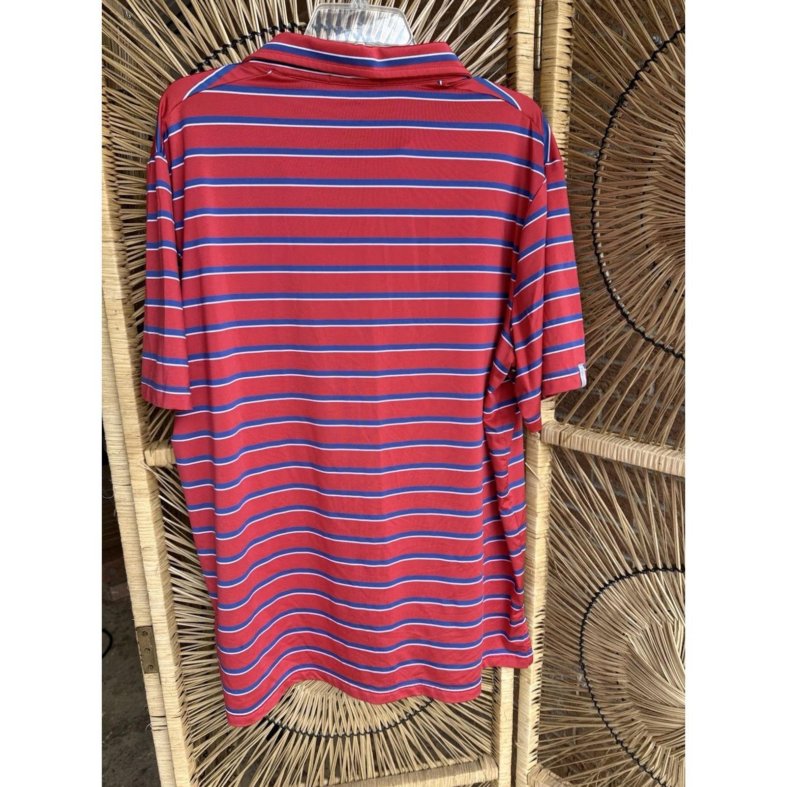 RLX Ralph Lauren RLX Ralph Lauren RLX Mens XL Polo Shirt Striped Blue/Red Wicking Golf Shirt Size US XL / EU 56 / 4 - 3 Thumbnail