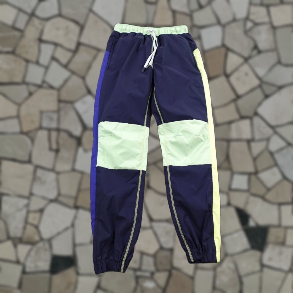 Lacoste Lacoste Pants Womens Small 38 Blue Green Colorblock Windbreaker Track Joggers Size 28" / US 6 / IT 42 - 1 Thumbnail