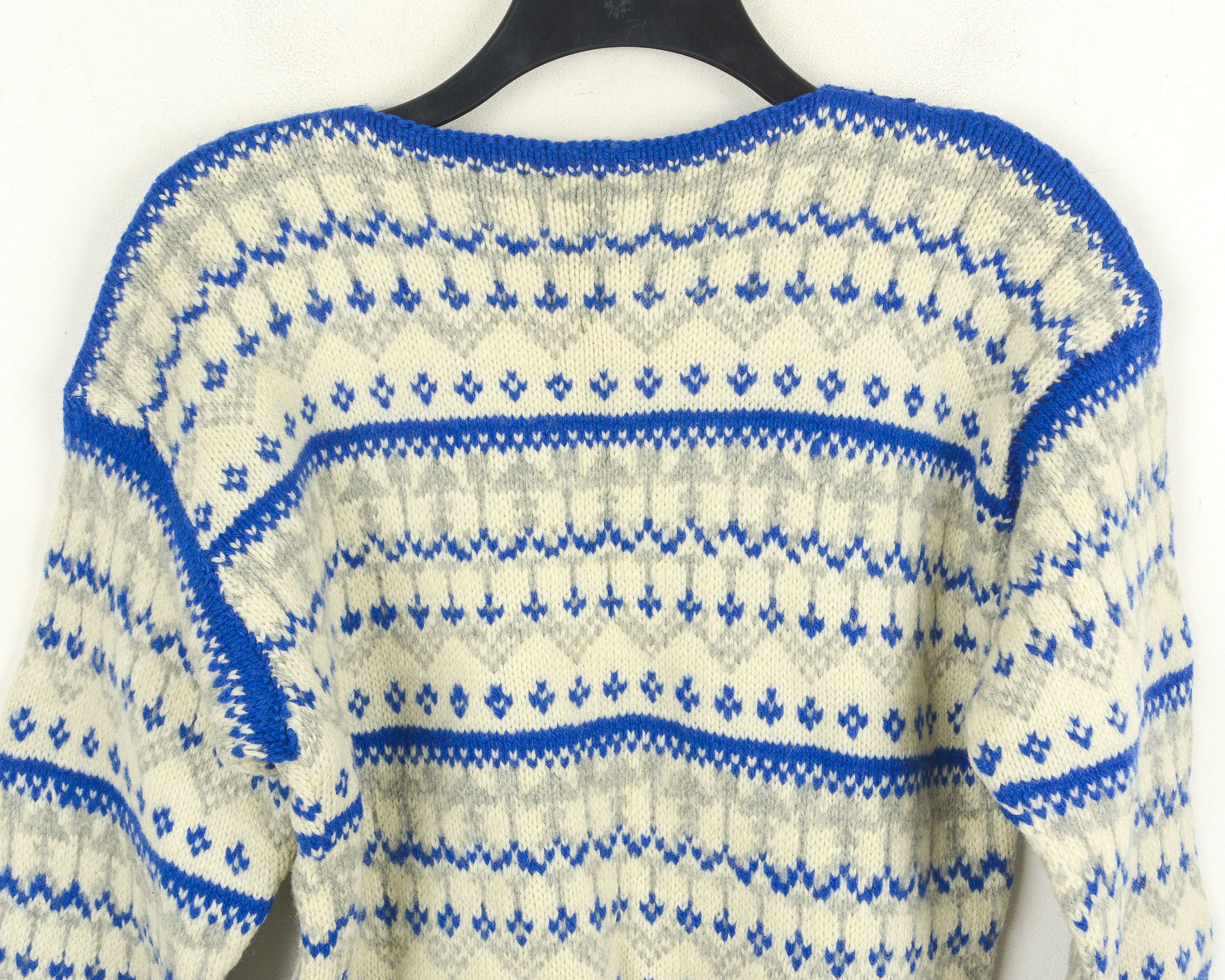Handmade Vintage Women L Jumper Norwegian Wool Sweater Christmas Size L / US 10 / IT 46 - 2 Thumbnail
