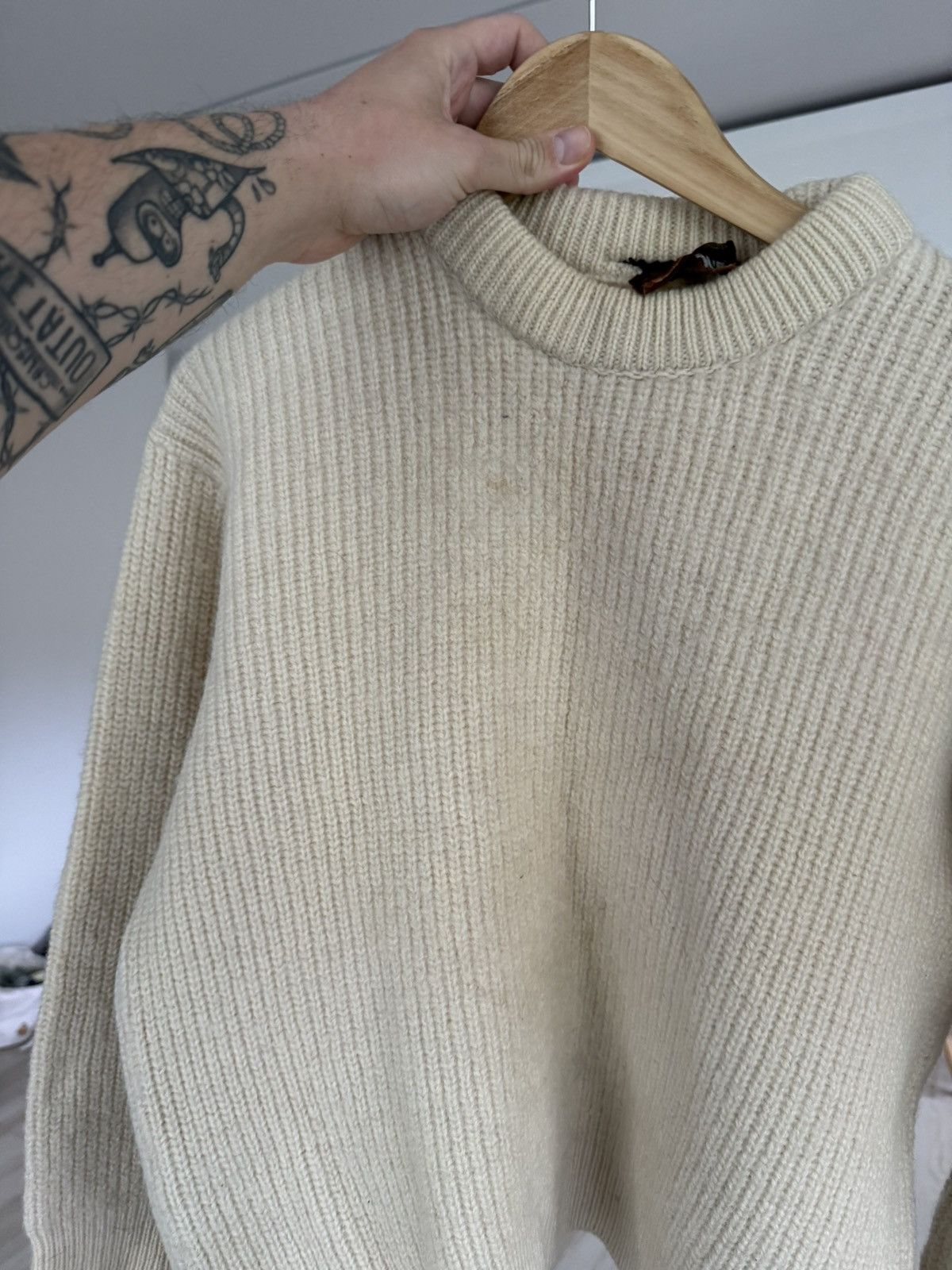 Barbour Vintage 80s Barbour Wool Knit Fisherman Croped Sweater Size US M / EU 48-50 / 2 - 8 Thumbnail