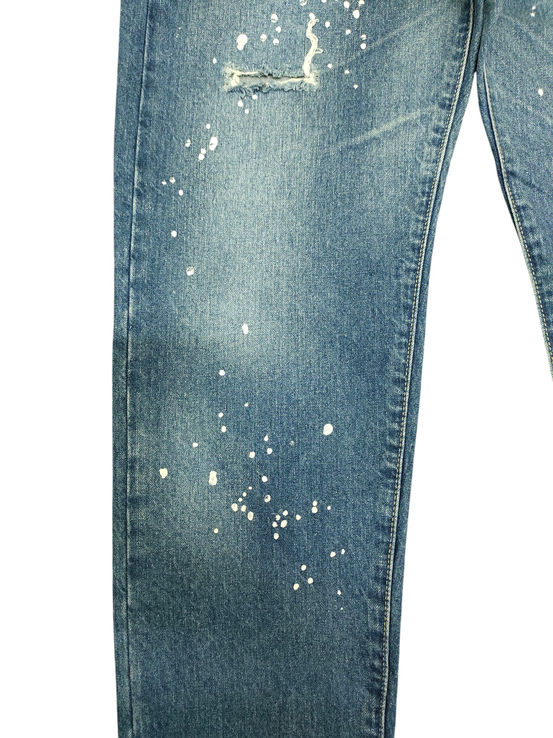 Comme des Garcons × Undercover Confirm Japan Paint Splash Distress Faded Denim Jeans Size US 34 / EU 50 - 4 Thumbnail