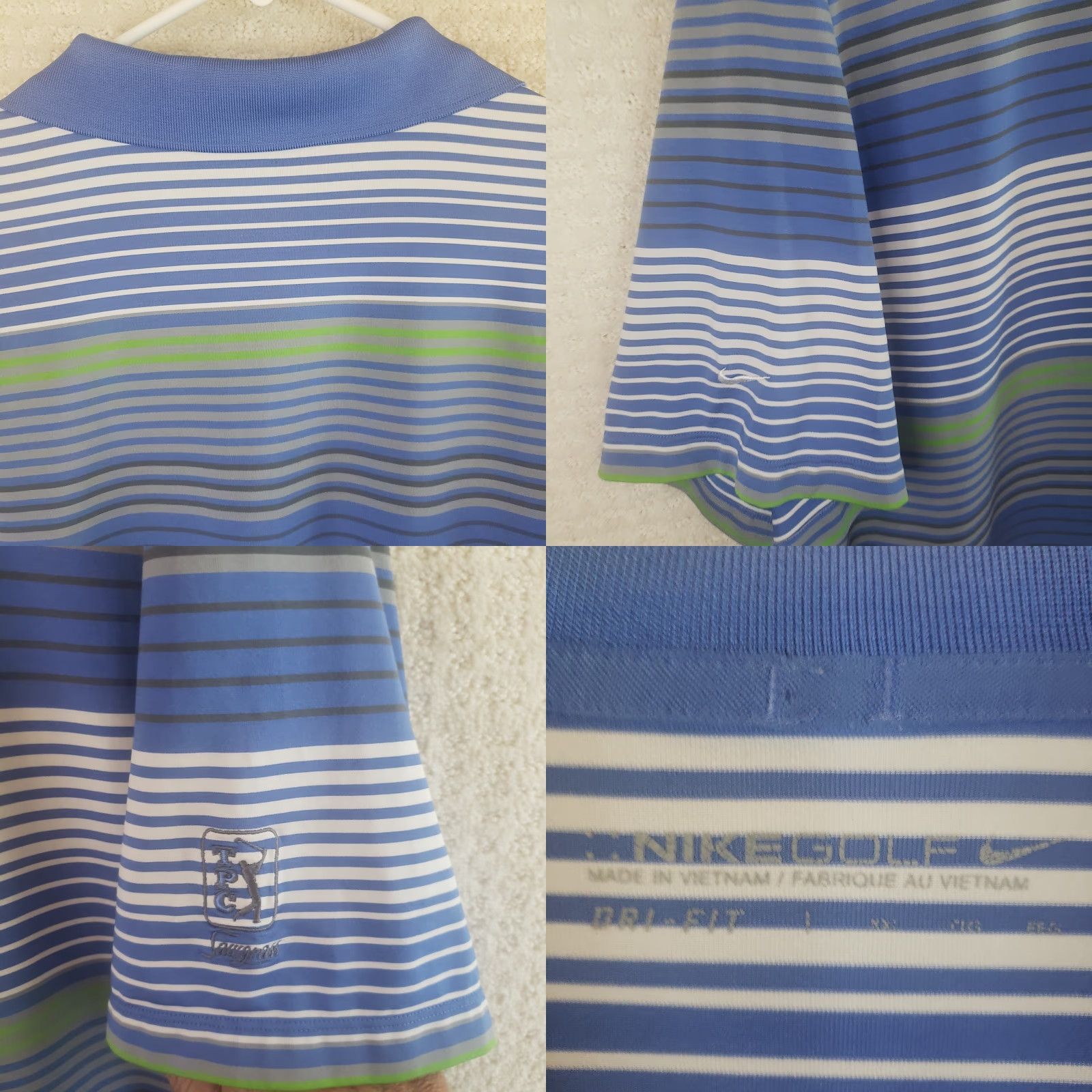 Nike VINTAGE Players Championship Polo Shirt Mens 2XL Blue Nike Golf TPC Sawgrass Dri Fit Size US XXL / EU 58 / 5 - 9 Thumbnail