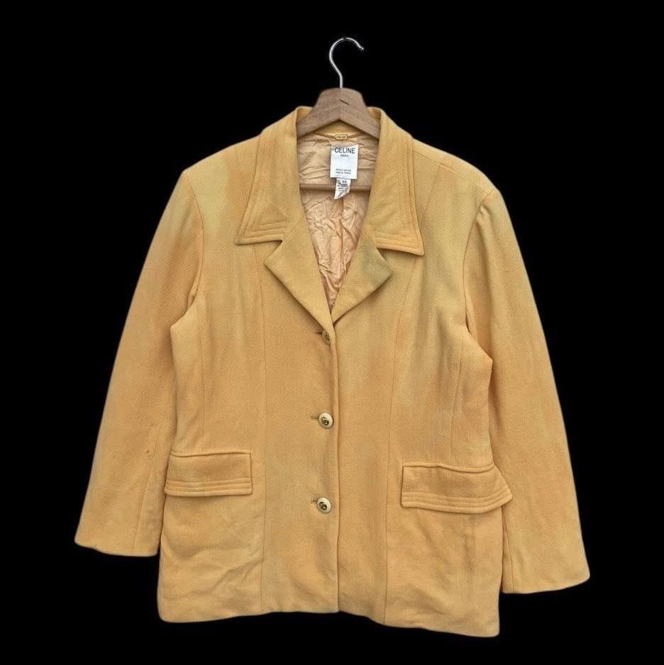 Celine RARE🔥 Celine Wool Jacket Button Closure 100% Silk Jacket Size US M / EU 48-50 / 2 - 1 Thumbnail