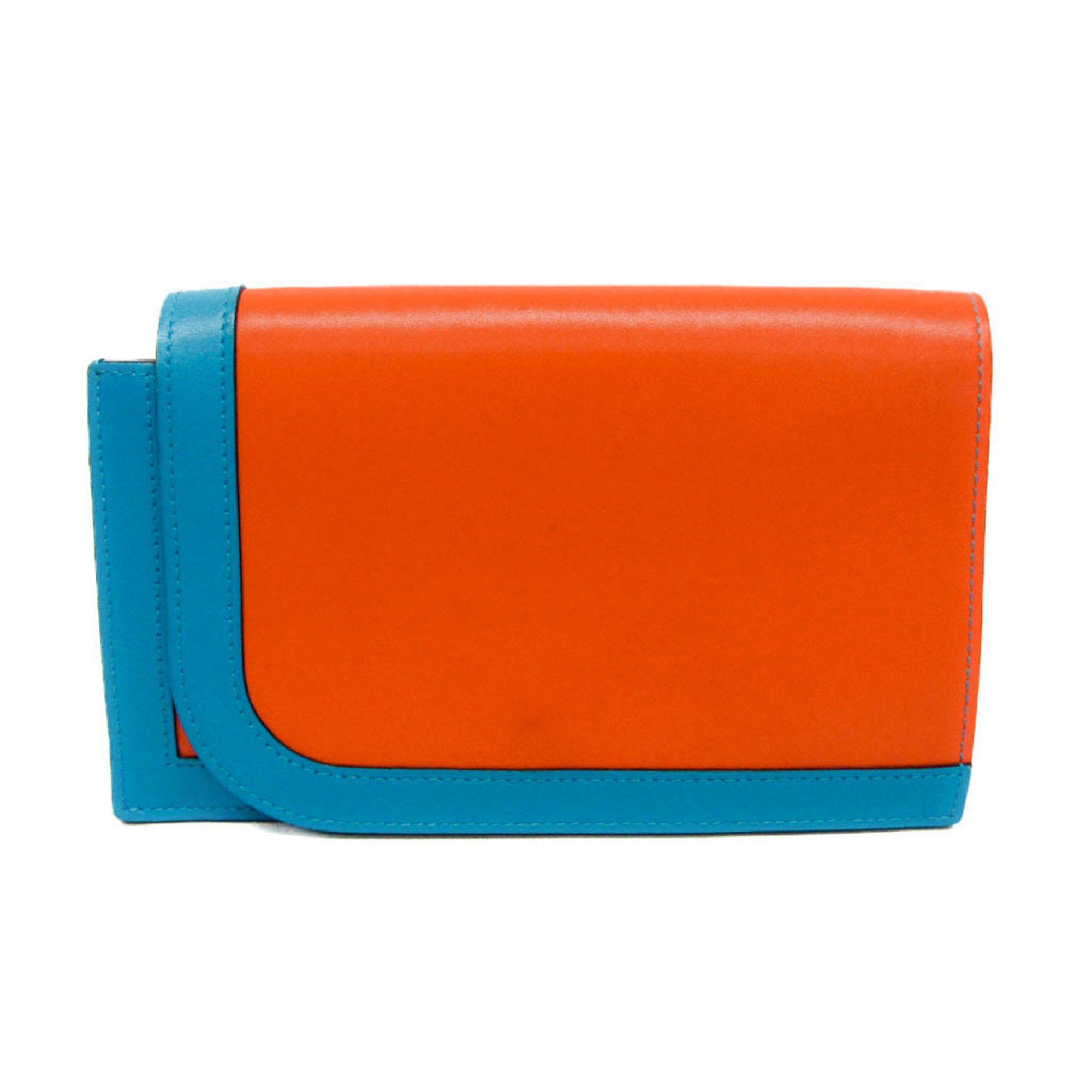 Hermes Hermes Camayeu Long Wallet Men,Women Leather Long Wallet (bi-fold) Bleu Saphir,Orange Size ONE SIZE - 1 Thumbnail