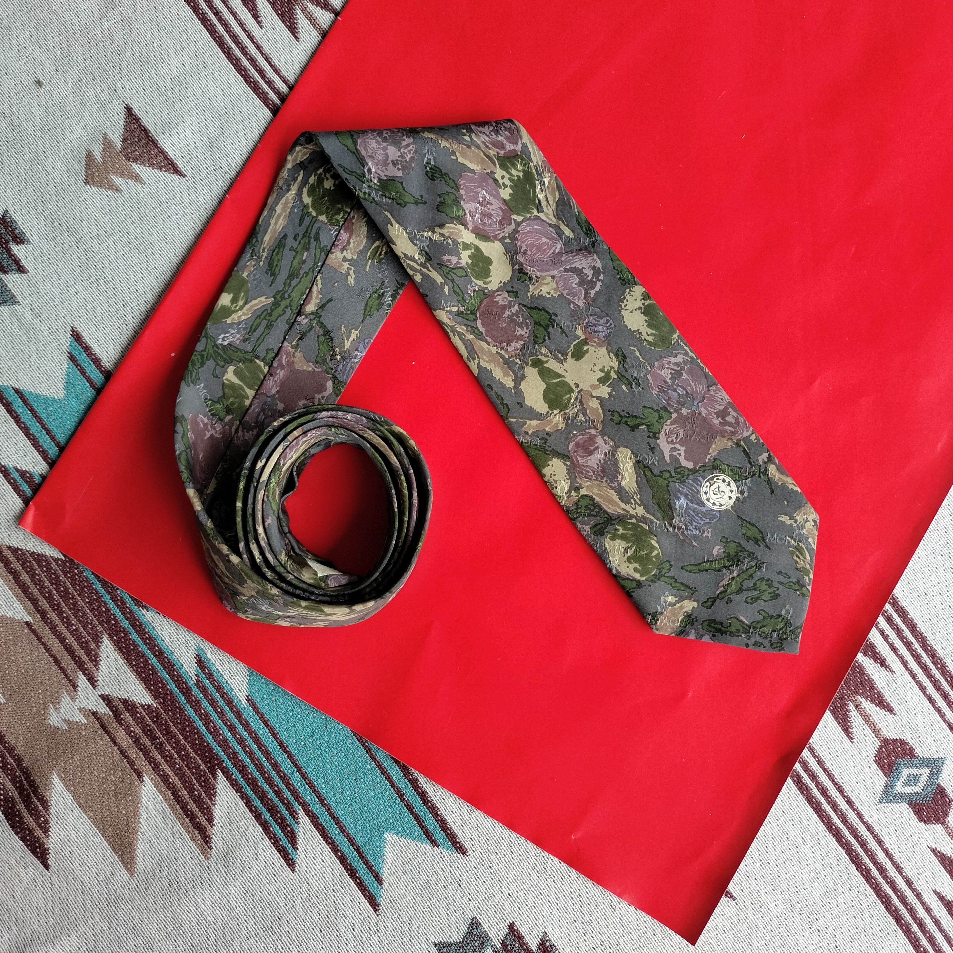 Montagut Vintage Montagut paris floral silk tie Size ONE SIZE - 1 Thumbnail