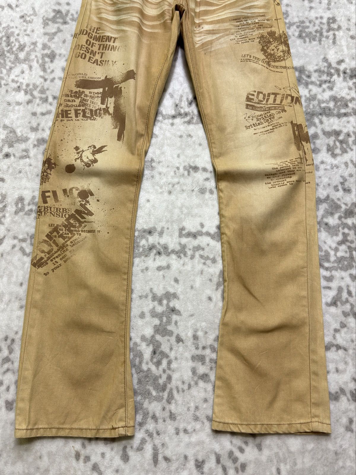 semanticdesign Vintage Semantic Design Poem Graphic All-Over Print Denim Size US 29 - 8 Thumbnail