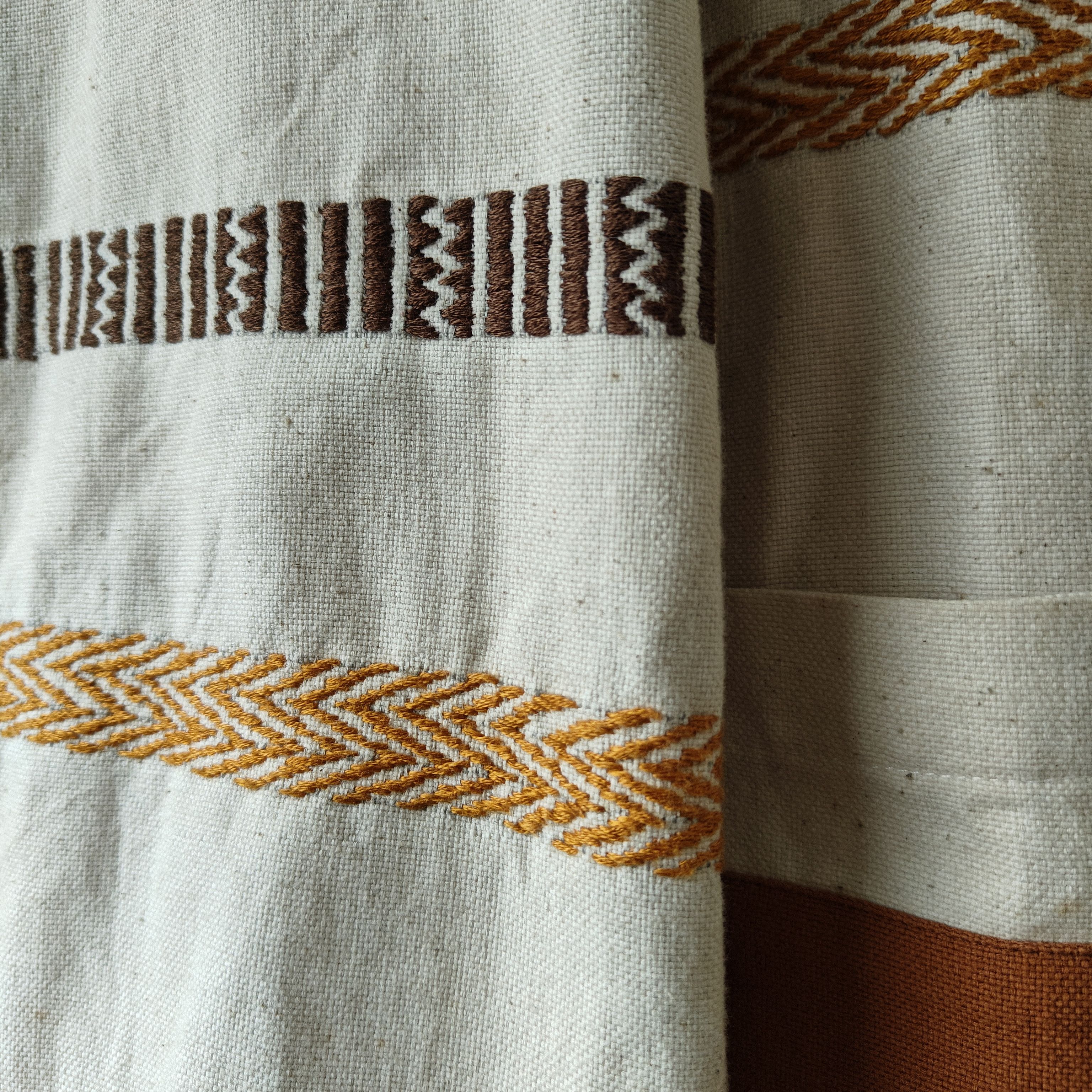 HARAGO LNWOT craft heritage kantha border Cream striped jacket $870 Size US M / EU 48-50 / 2 - 8 Thumbnail