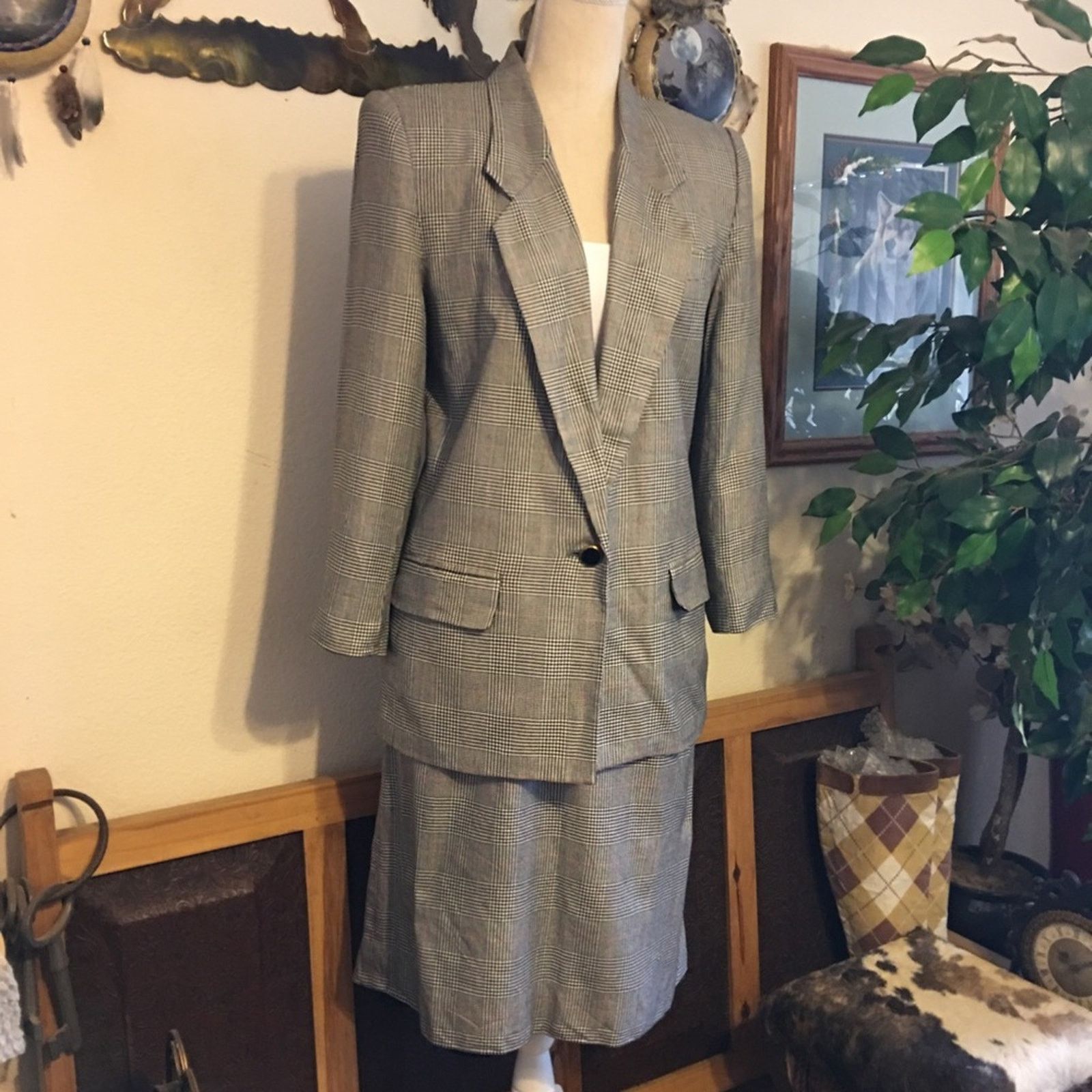 Worthington Worthington classy houndstooth lined skirt suit 10 Size L / US 10 / IT 46 - 2 Thumbnail