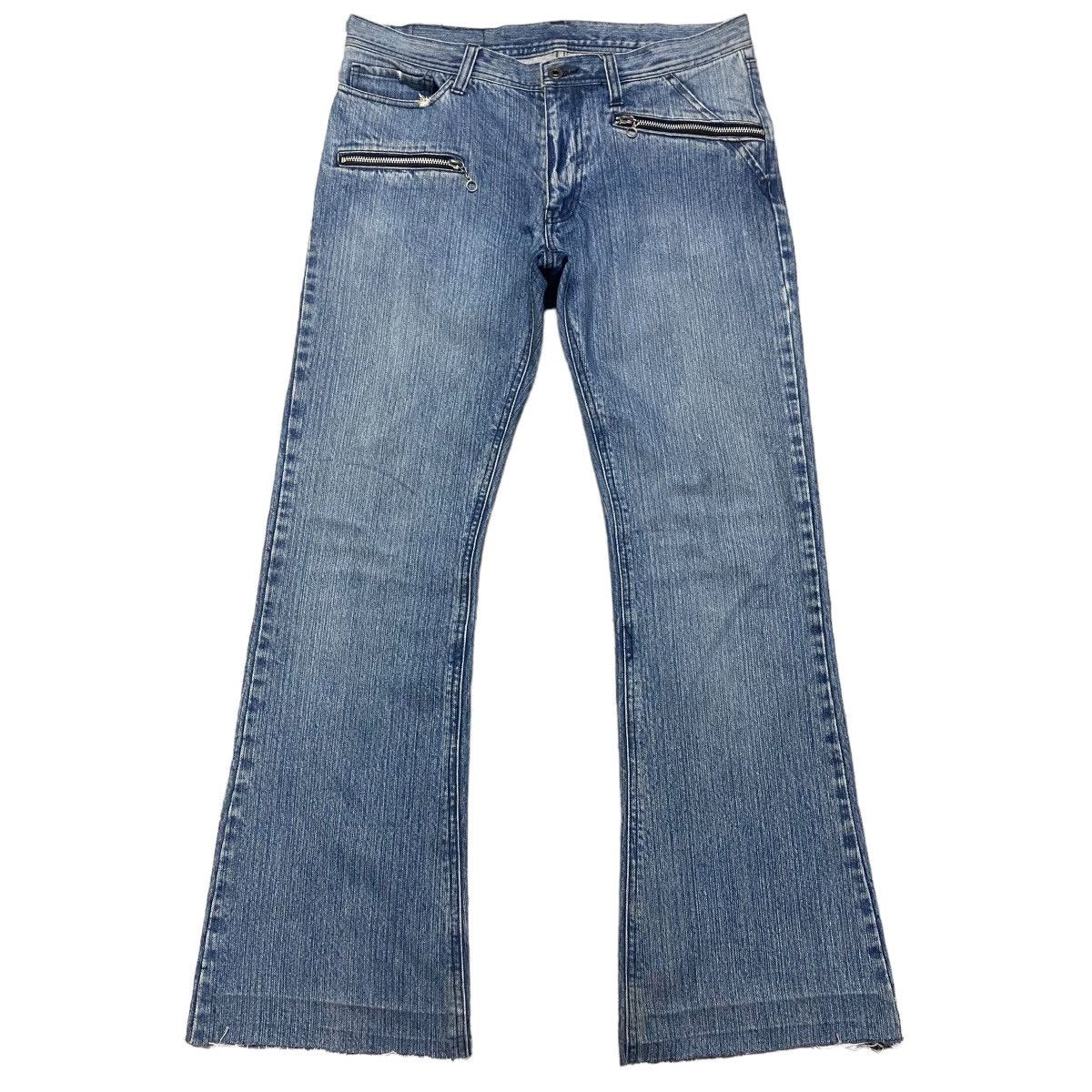 If Six Was Nine RUPERT THE DIFFERENCE Denim Flare Jeans Snake Patch Size US 32 / EU 48 - 2 Thumbnail