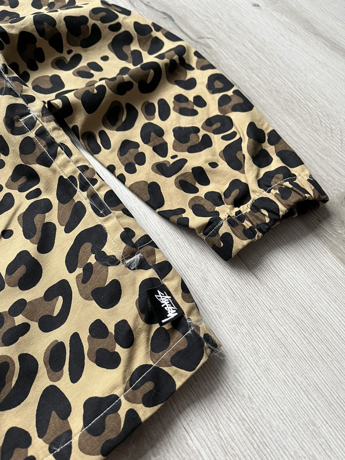 Stussy × Vintage Stussy Big Logo Rare Cheetah Leopard Camo Work Jacket Coach Size US M / EU 48-50 / 2 - 4 Thumbnail