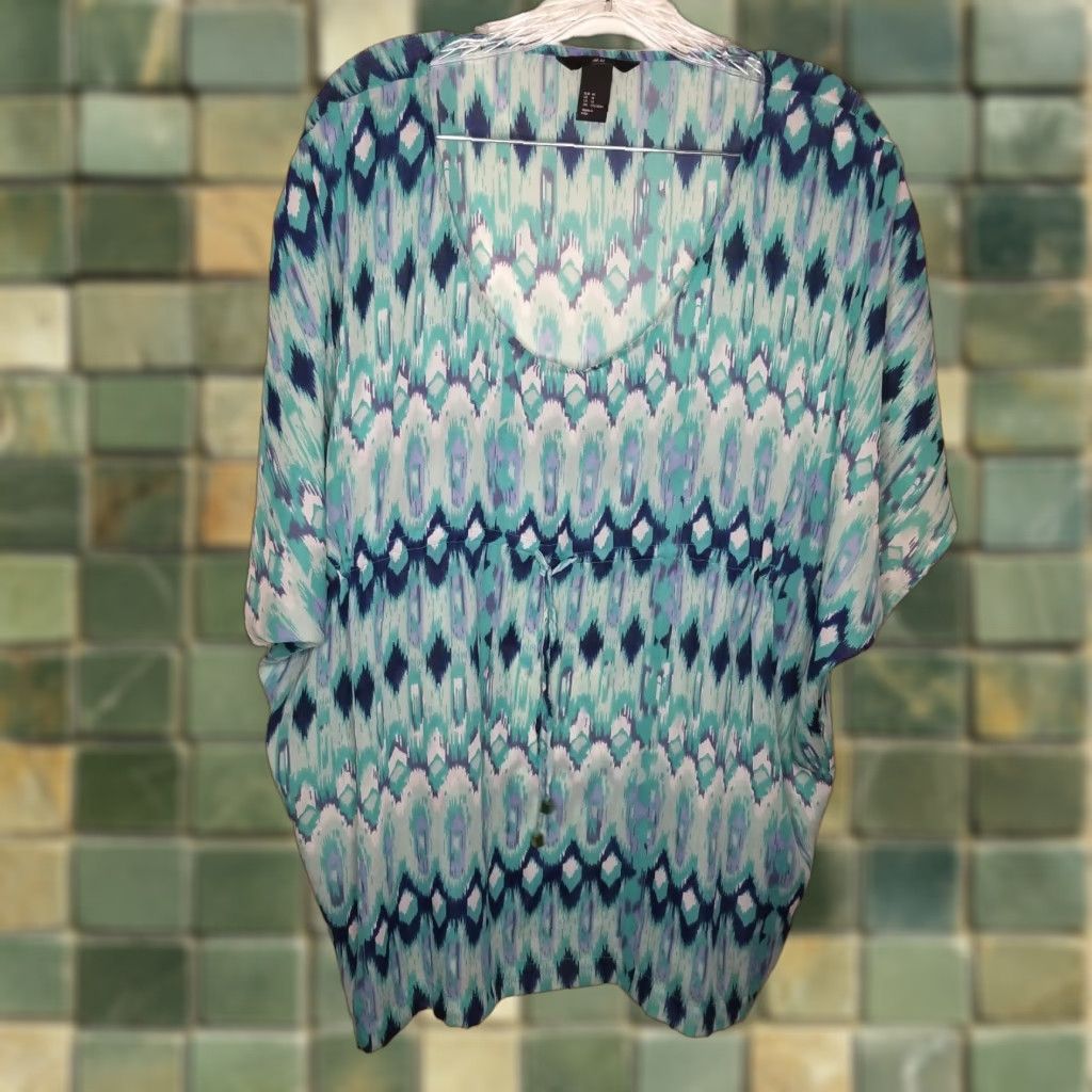 H&M H&M Womens Multicolor Short Sleeve Blouse Size 14 Colorful Size XL / US 12-14 / IT 48-50 - 1 Thumbnail