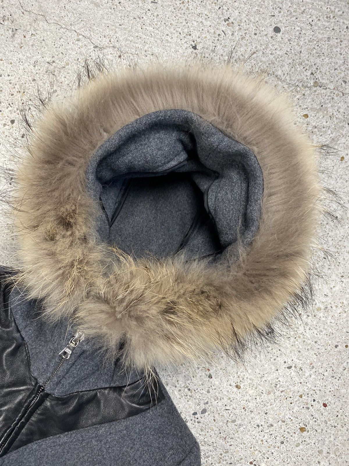 Sandro Sandro wool coat jacket new with tags grey fur Size M / US 6-8 / IT 42-44 - 14 Thumbnail
