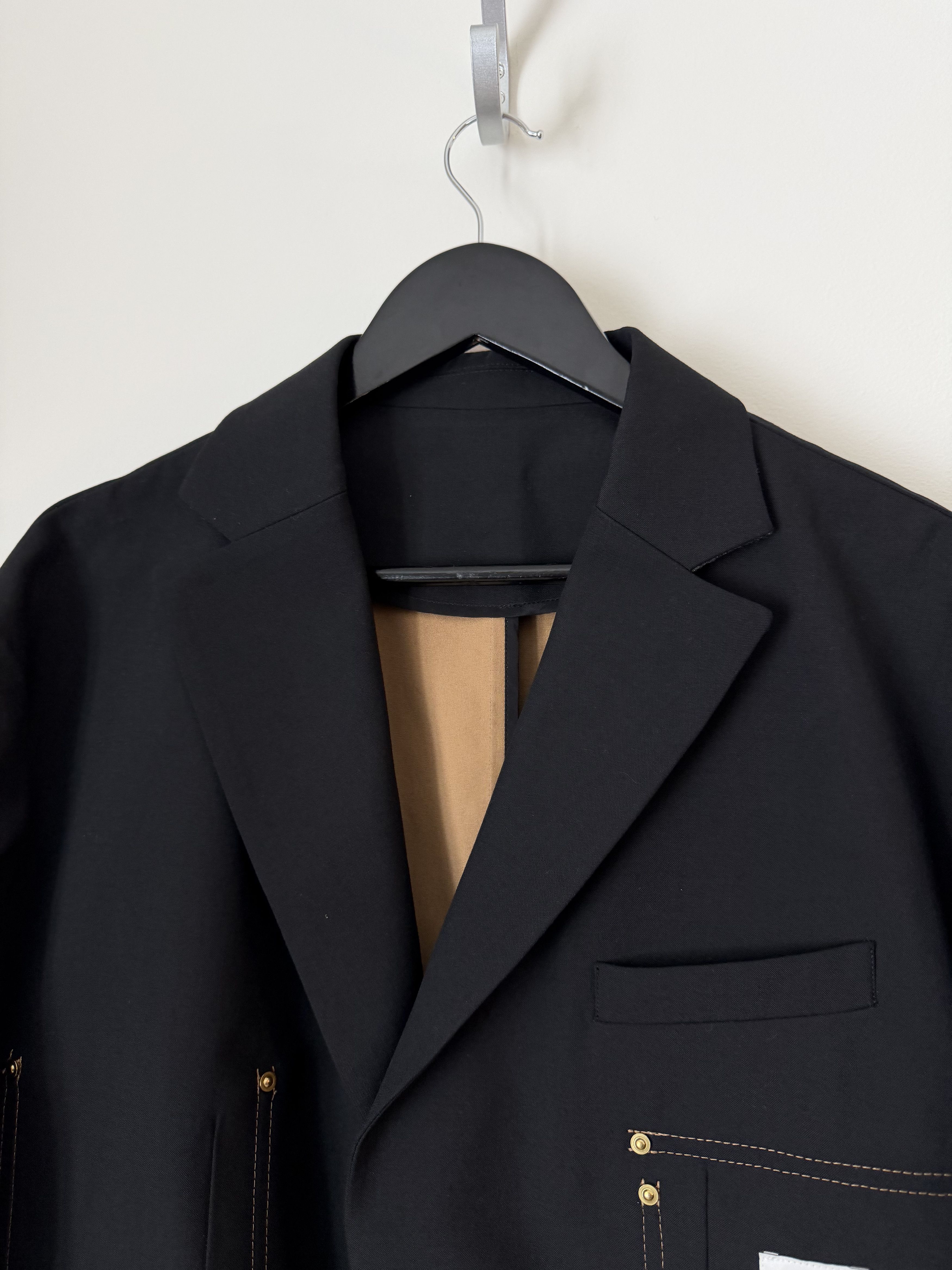 Carhartt Wip × Sacai Sacai Carhartt WIP Suiting Bonding Jacket in Black Size US XL / EU 56 / 4 - 2 Thumbnail