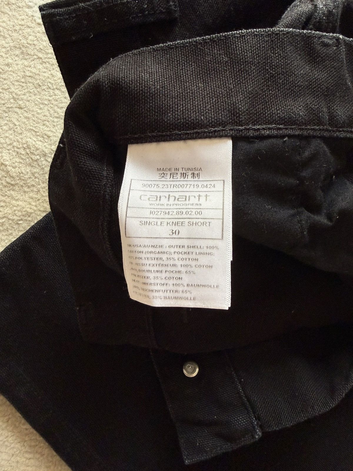 Carhartt Carhartt WIP Single Knee Shorts – Black Size US 30 / EU 46 - 4 Thumbnail