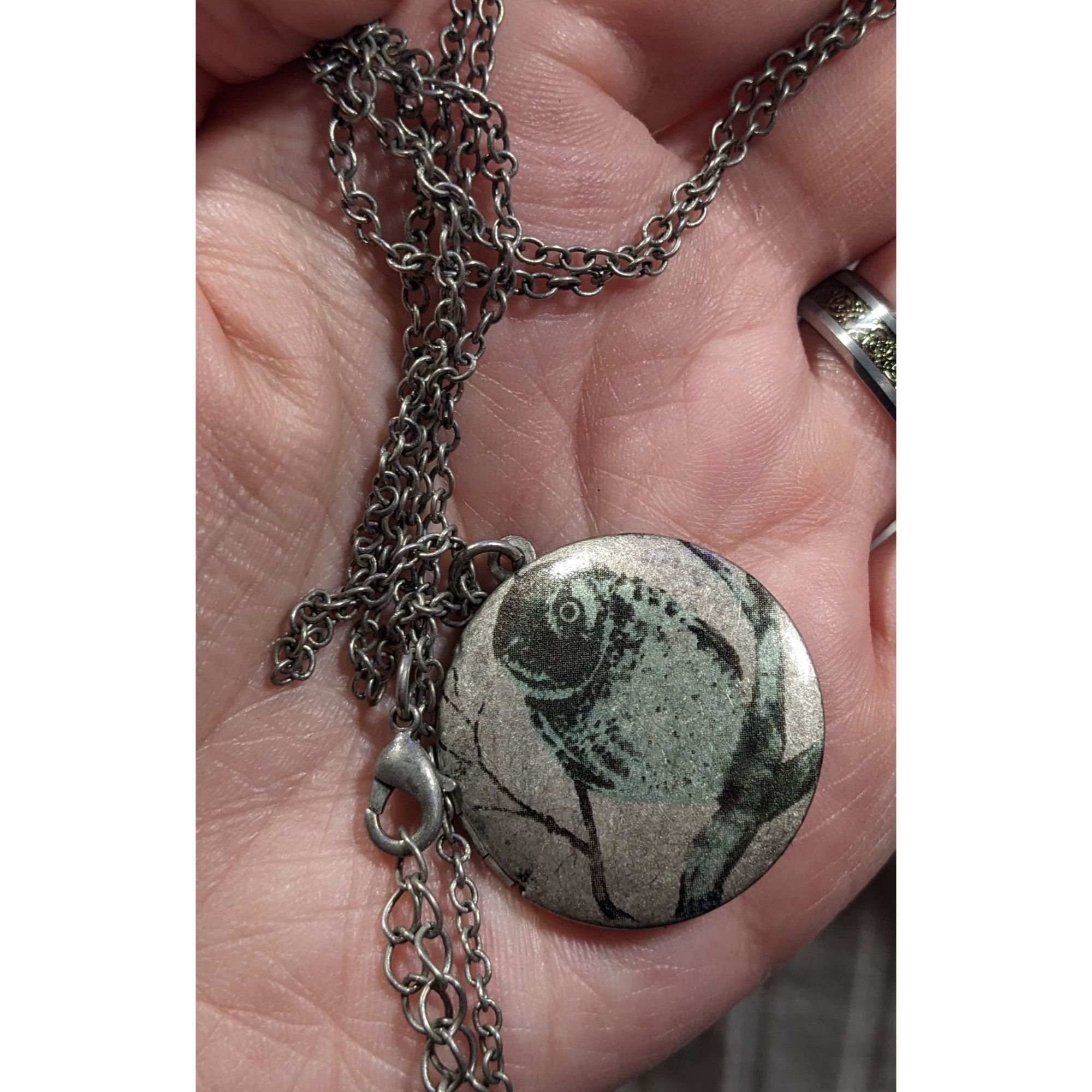 Other Nature Themed Owl Front Silver Tone Locket Necklace Size ONE SIZE - 8 Thumbnail