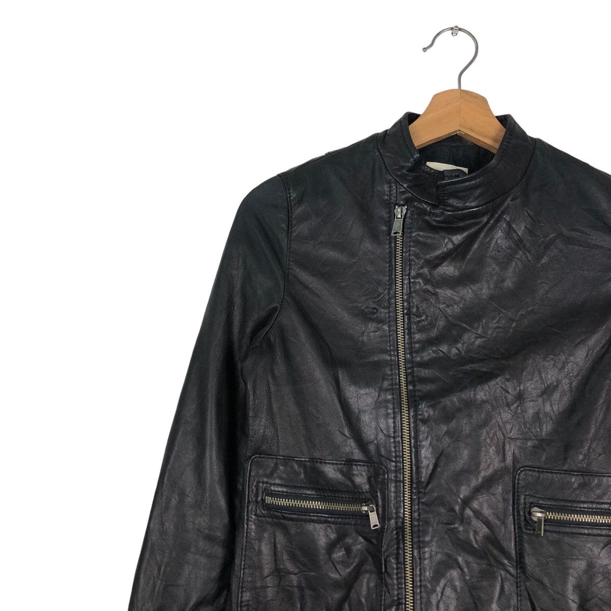 Issey Miyake 🔥Cropped Leather Biker Jacket Ships Japan Size US S / EU 44-46 / 1 - 7 Thumbnail