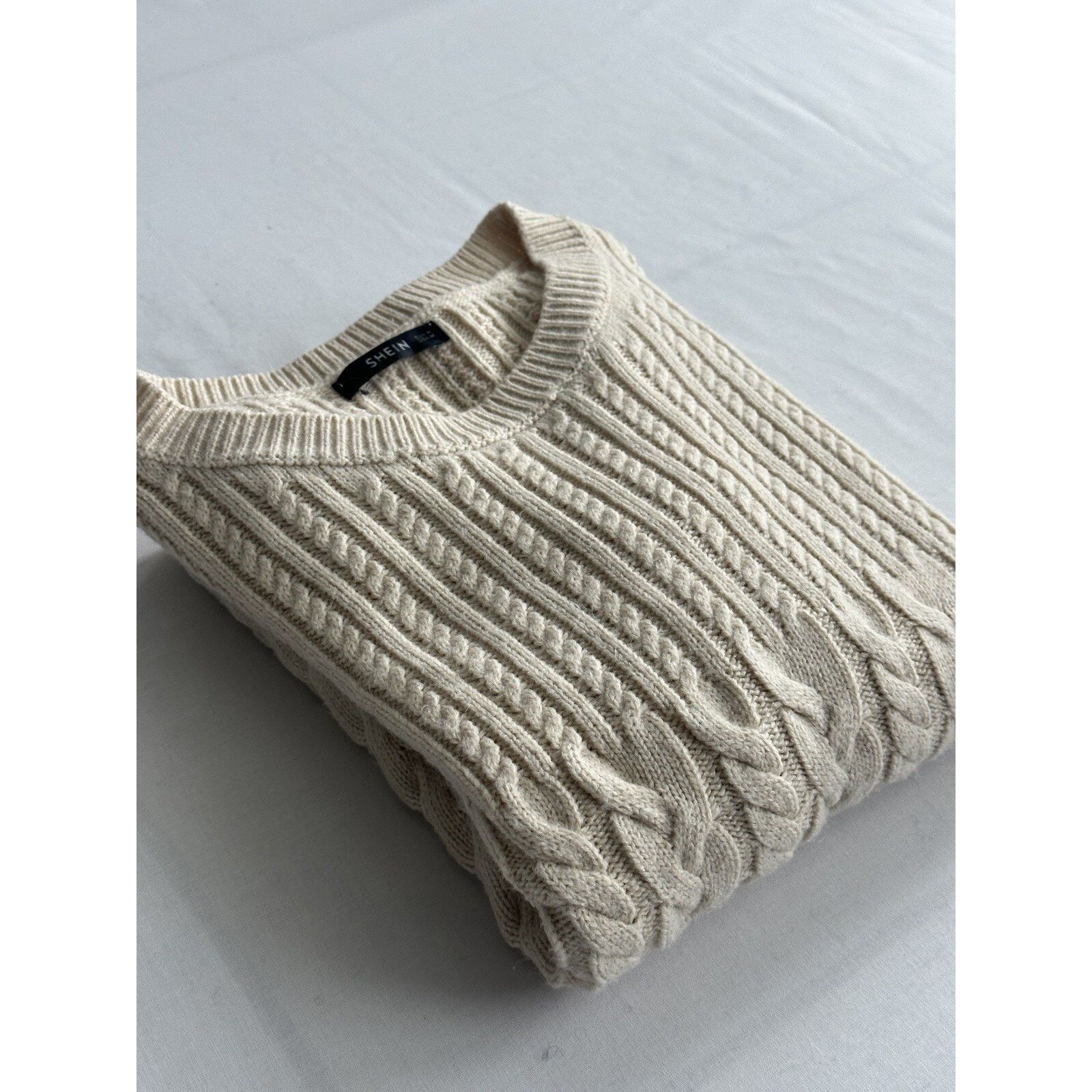 Shein SHEIN Cable Knit Sweater - Cream - Size M Size M / US 6-8 / IT 42-44 - 1 Thumbnail