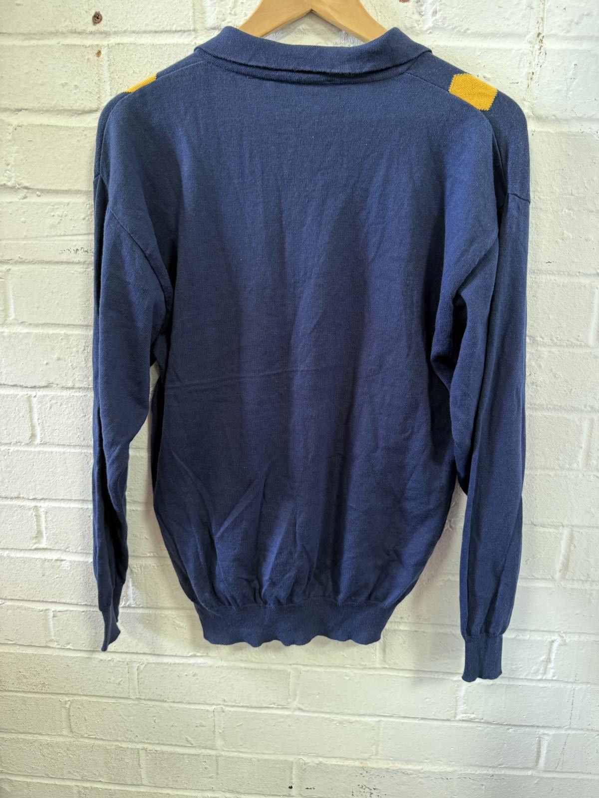 Unknown London P-678 Vintage Argyle Pattern Long Sleeve Polo Shirt Size US M / EU 48-50 / 2 - 3 Thumbnail