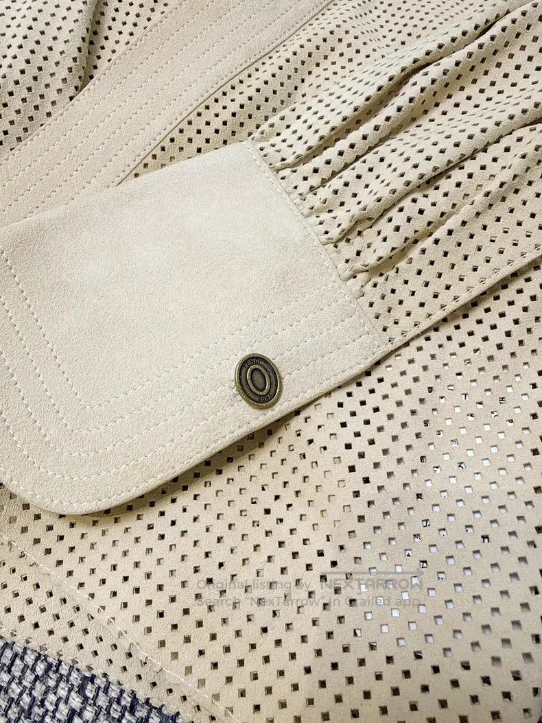 Fendi Fendi Light beige suede open-front cardigan jacket Size XXS / US 00 / IT 34 - 6 Thumbnail