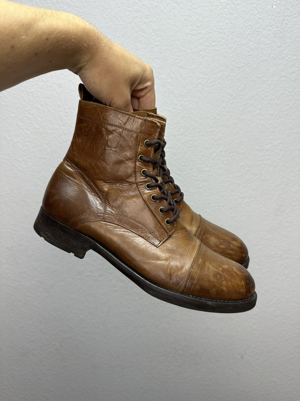 If Six Was Nine Vintage Y2K Brown Leather Side Zip Boots Guidi Marsell Style Size US 9 / EU 42 - 3 Thumbnail
