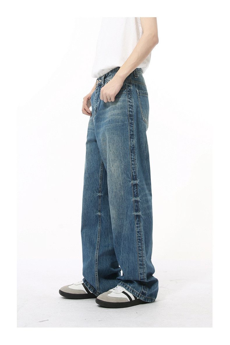 Japanese Brand × Jean Blue Vintage Lightning Washed Straight Jeans Size US 32 / EU 48 - 4 Thumbnail
