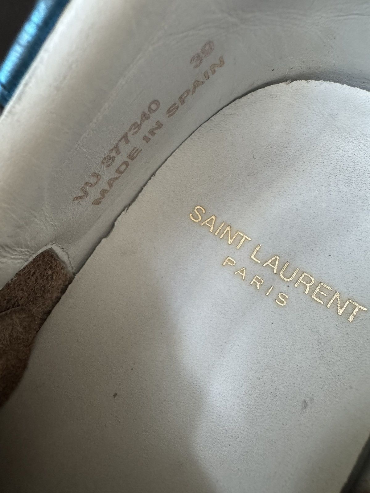Saint Laurent Paris SLP Silver Leather SL/06 Low Size US 6 / EU 39 - 14 Thumbnail