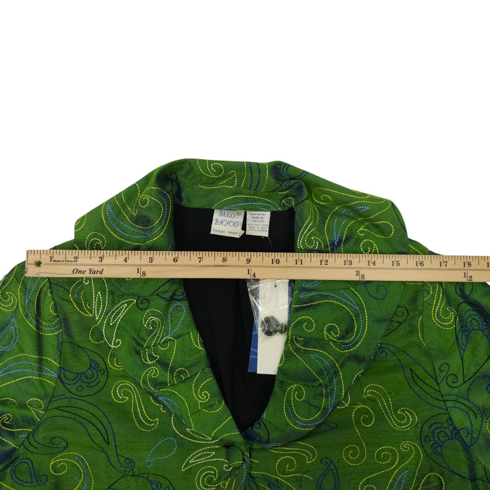 Other Bleu Bayou XL Paisley Silk Jacket Ruffle Lagenlook Fairycore Size XL / US 12-14 / IT 48-50 - 5 Thumbnail