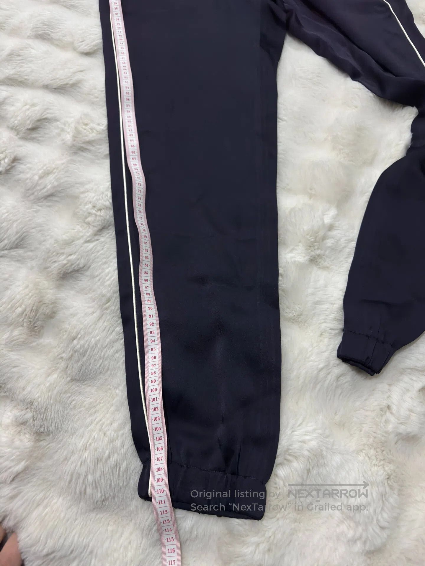 Saint Laurent Paris Saint Laurent Paris Satin Navy Blue Trousers| Size US 34 / EU 50 - 9 Thumbnail