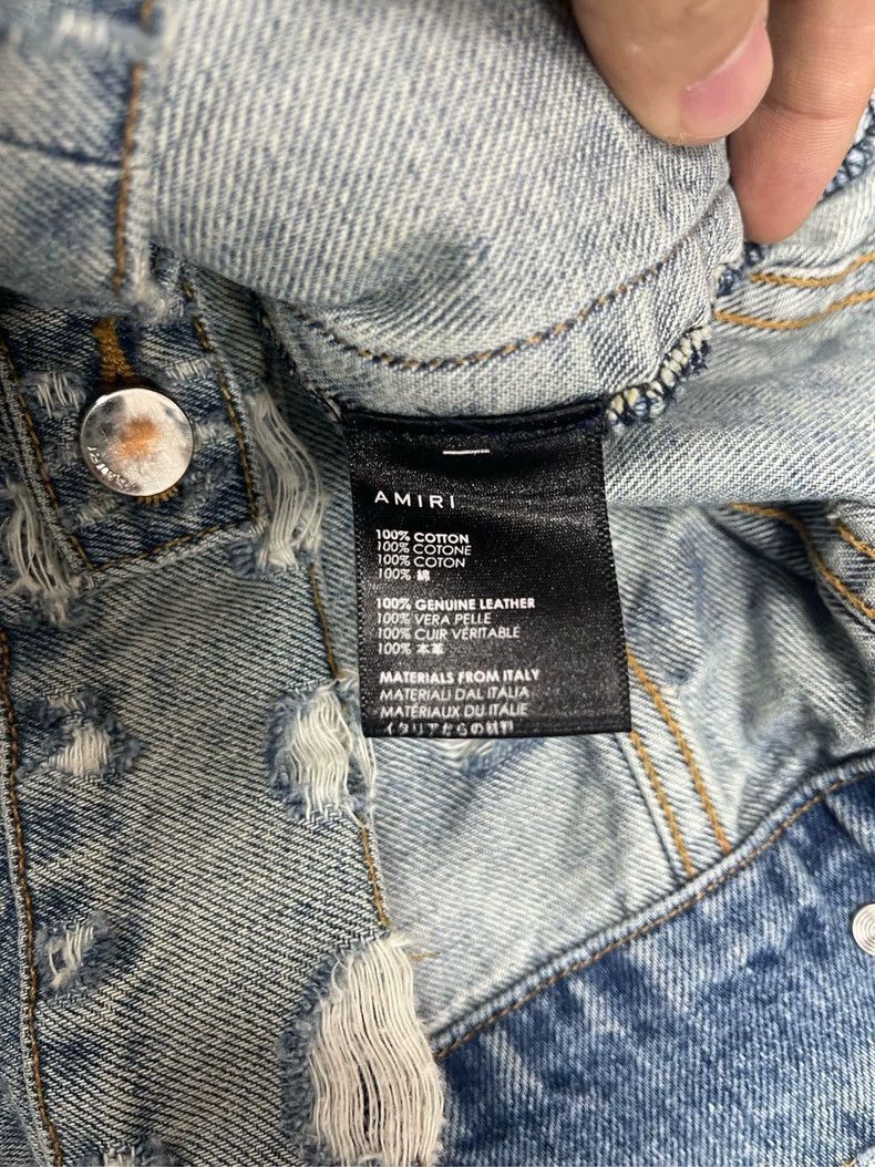 Amiri Amiri blue denim jacket with old vandalism-2506 Size US M / EU 48-50 / 2 - 9 Thumbnail