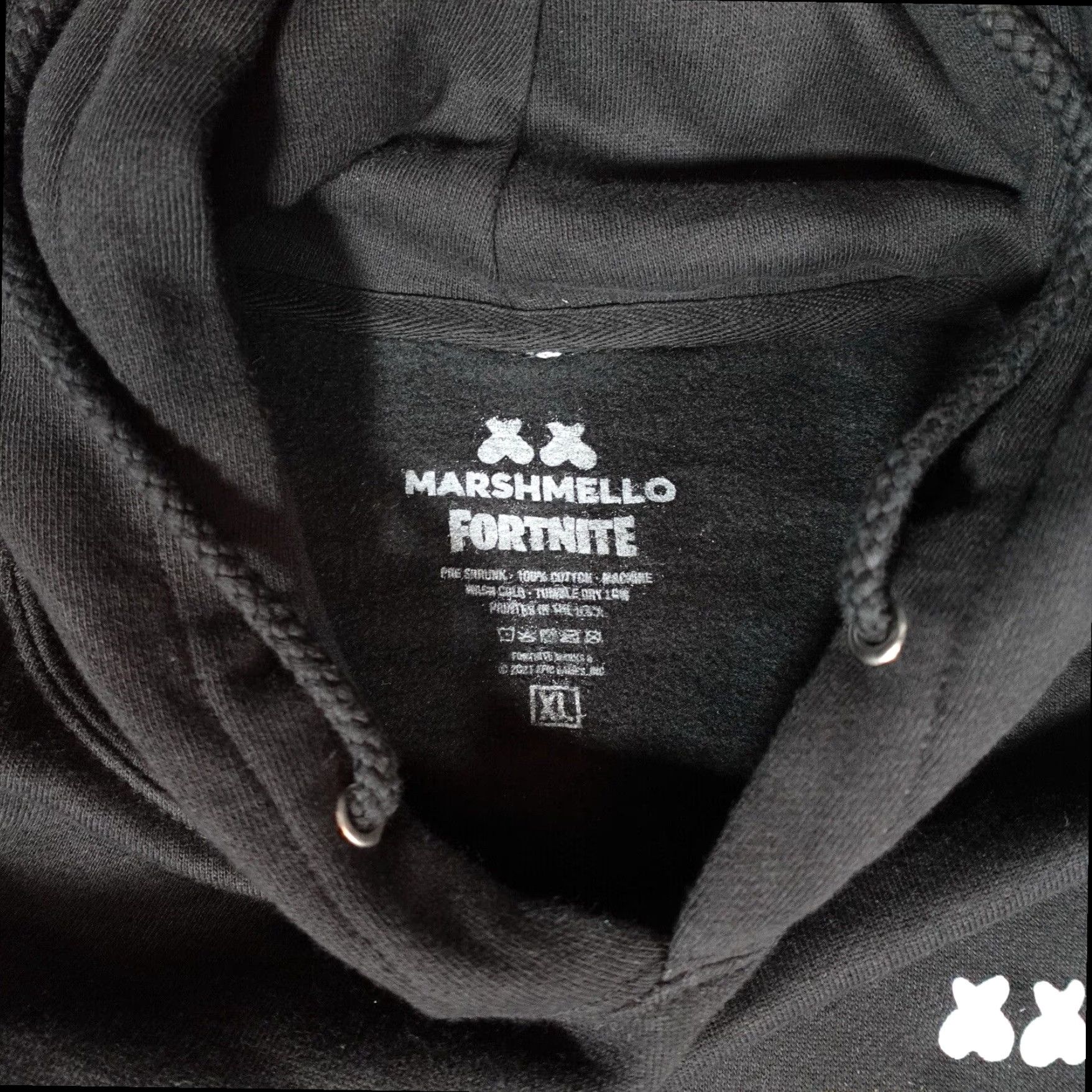Vintage Fortnite x Marshmello Gaming Hoodie Adult XL Black Graphic Print Size US XL / EU 56 / 4 - 7 Thumbnail